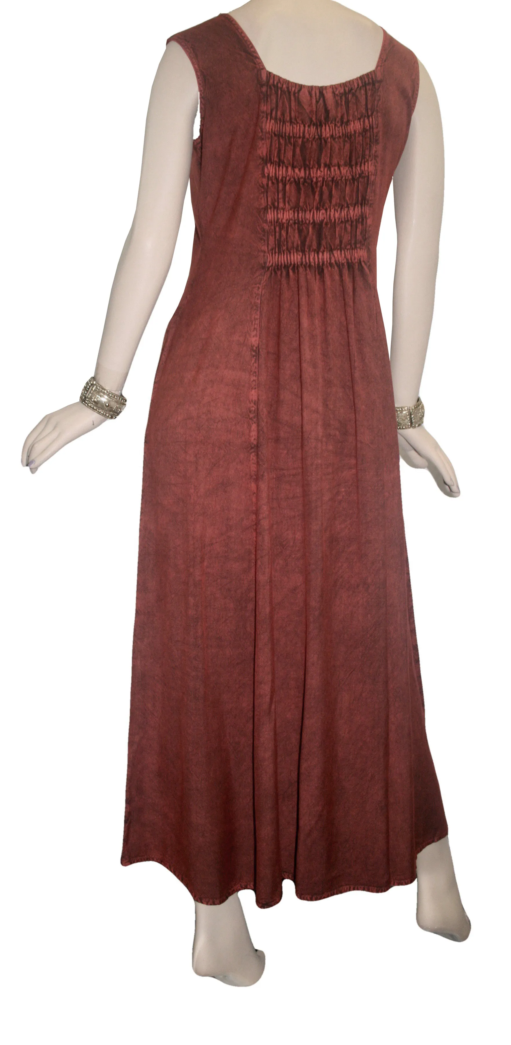1004 DR Roman Victorian Sleeveless Embroidered Summer Dress