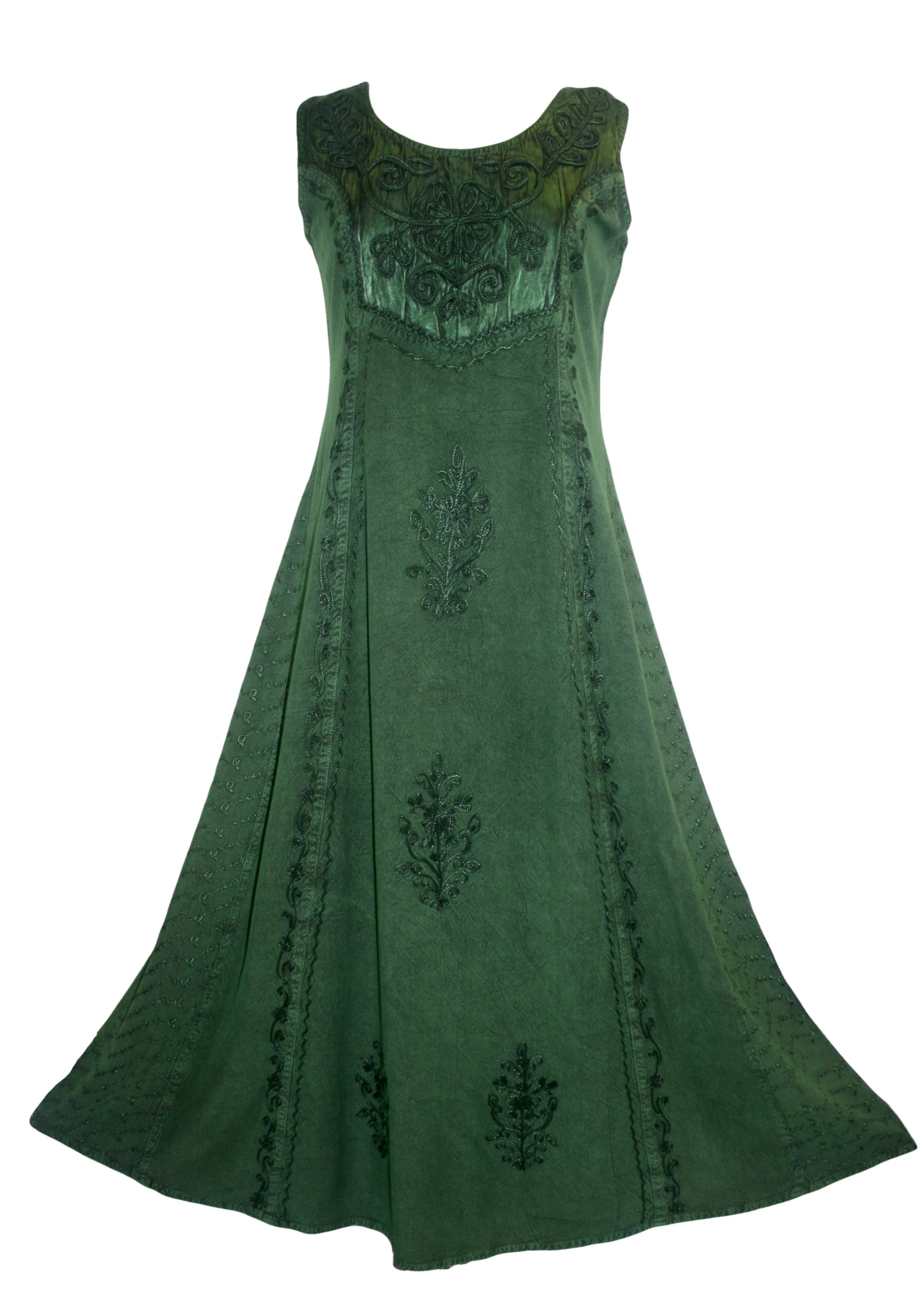 1004 DR Roman Victorian Sleeveless Embroidered Summer Dress