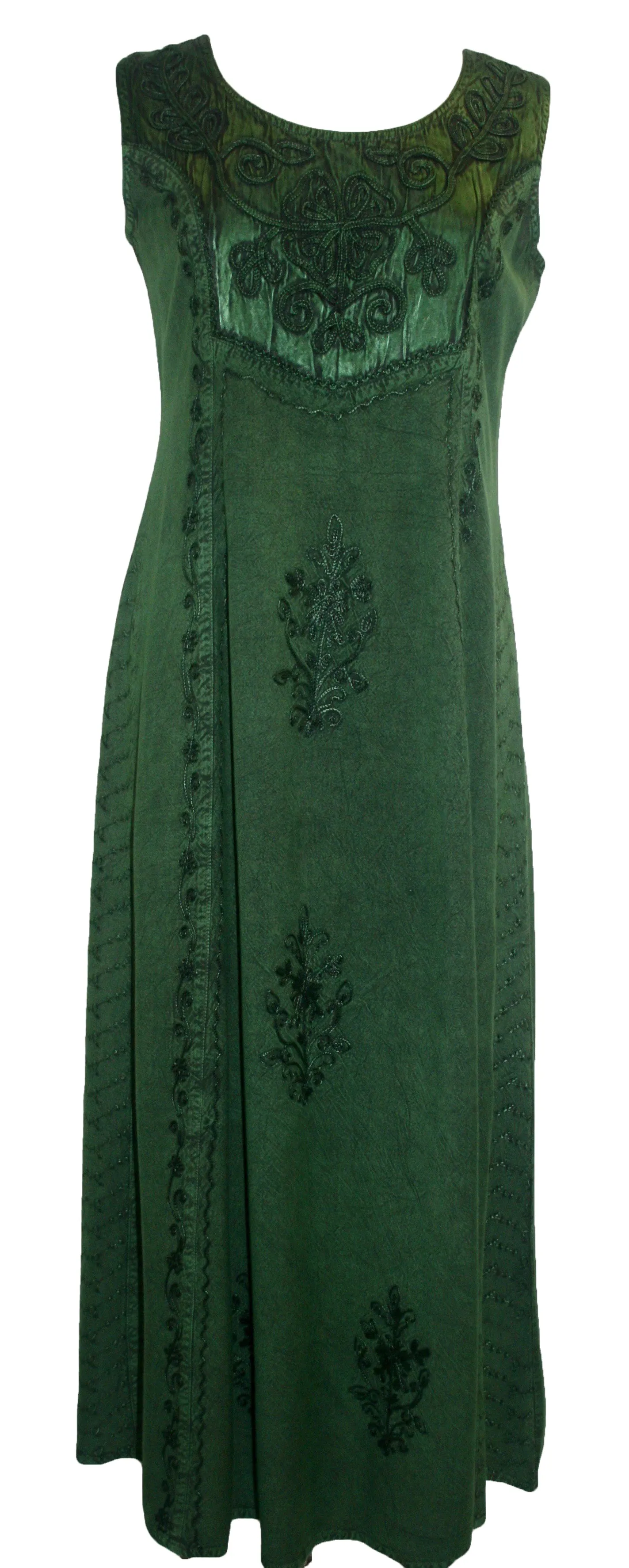 1004 DR Roman Victorian Sleeveless Embroidered Summer Dress