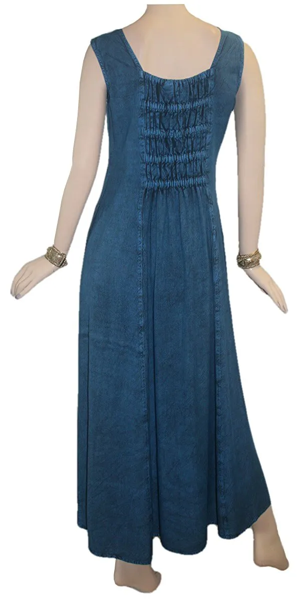 1004 DR Roman Victorian Sleeveless Embroidered Summer Dress