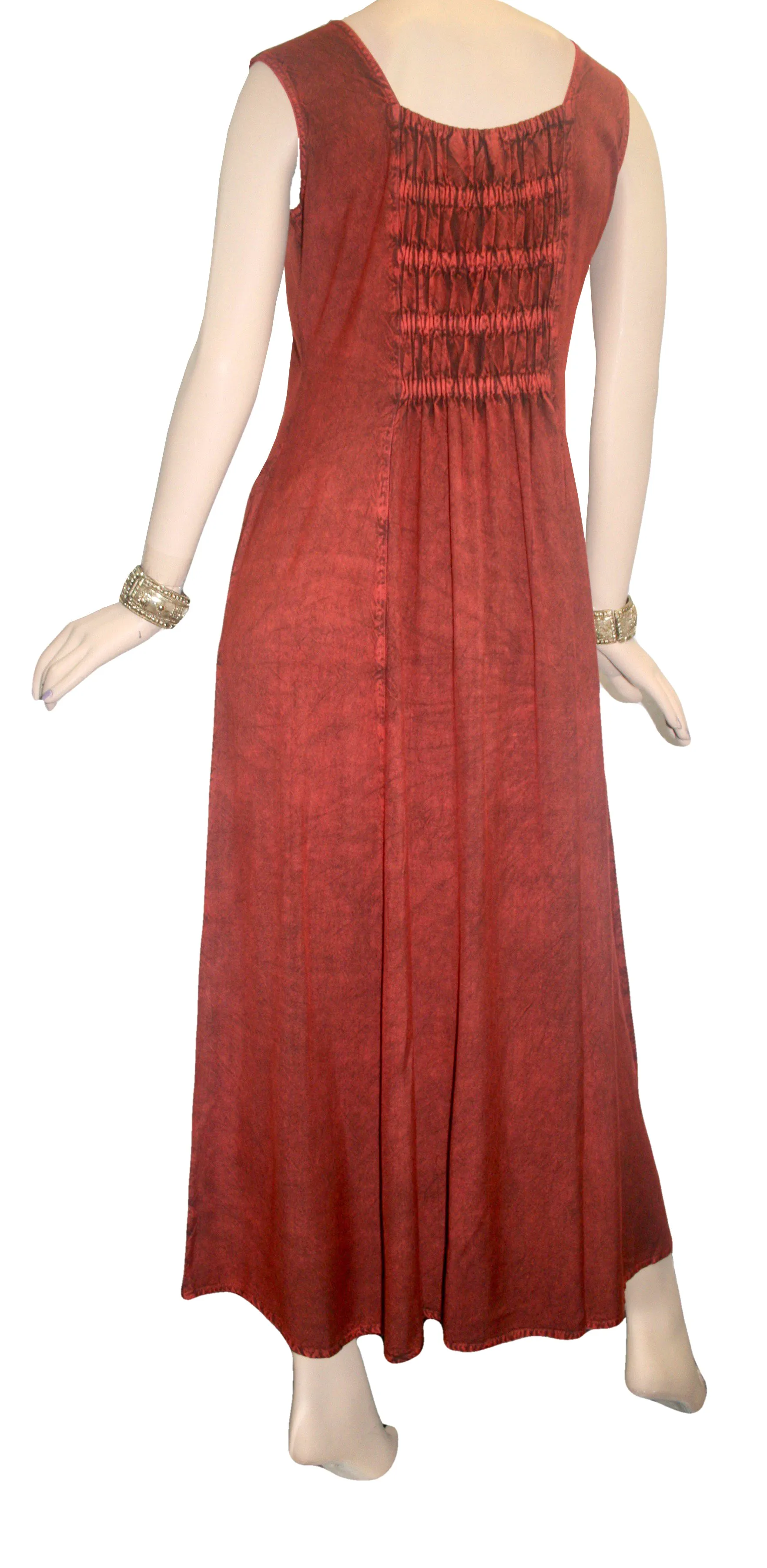 1004 DR Roman Victorian Sleeveless Embroidered Summer Dress