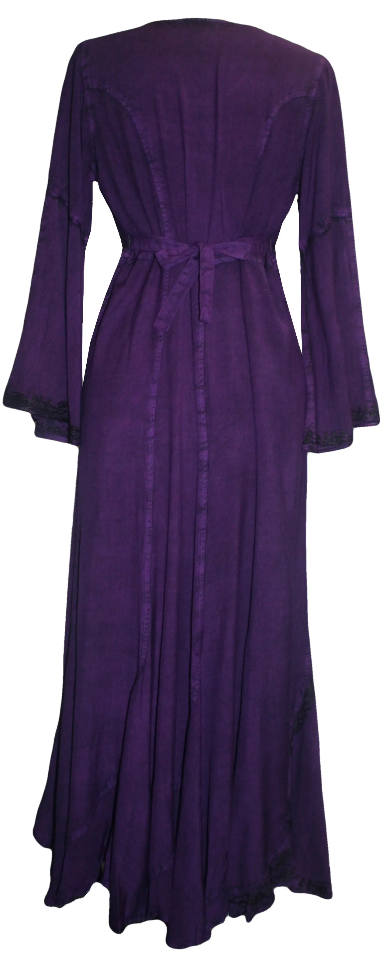 205 DR Renaissance Bell Sleeve Corset Scalloped Hem Dress Gown