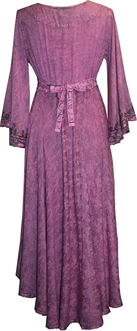 206 DR Sweet Empire Diamond Neck Butterfly Bell Sleeve Mid Calf Dress
