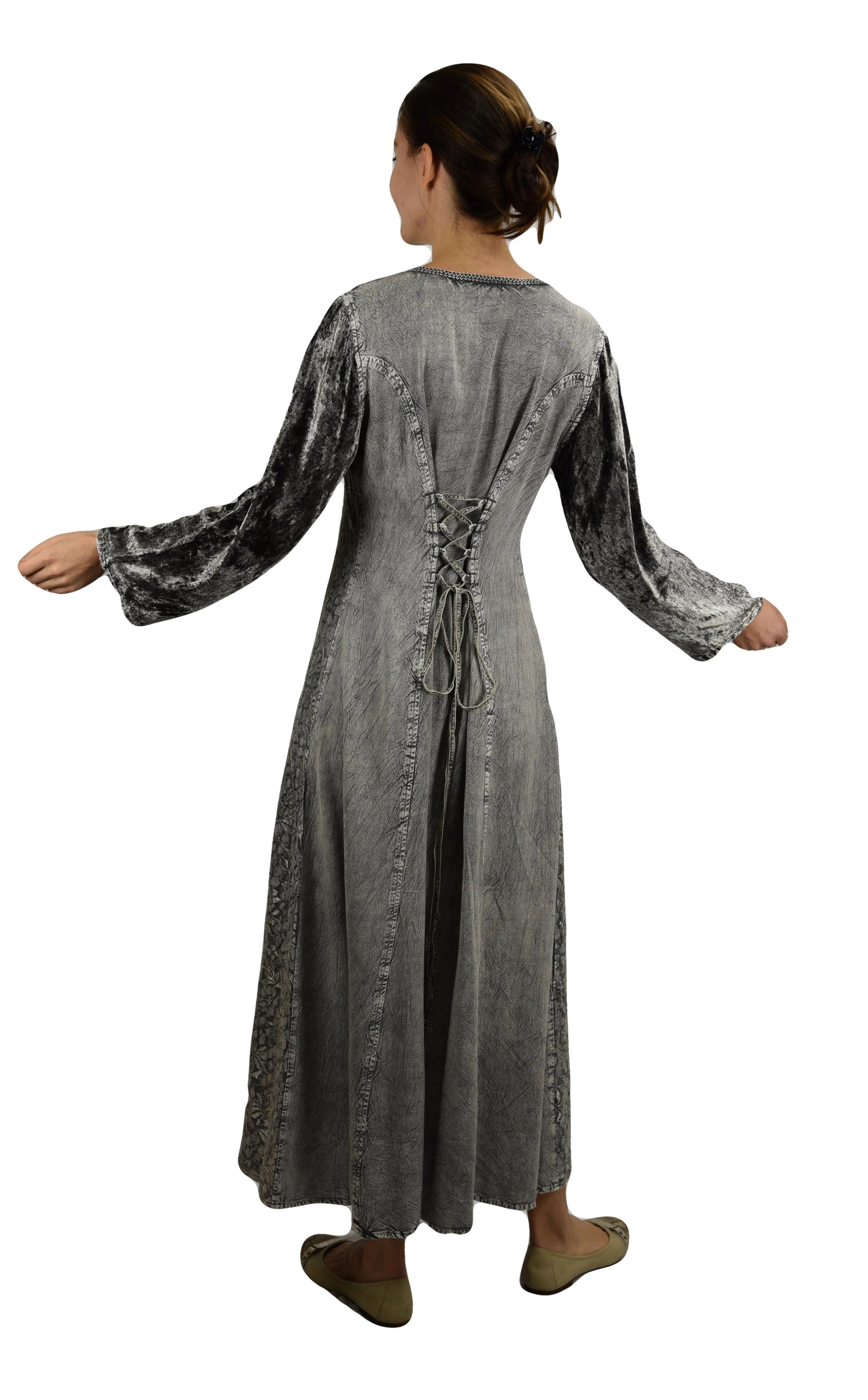401 DR Rich Roman Medieval Wedding Long Velvet Dress Gown