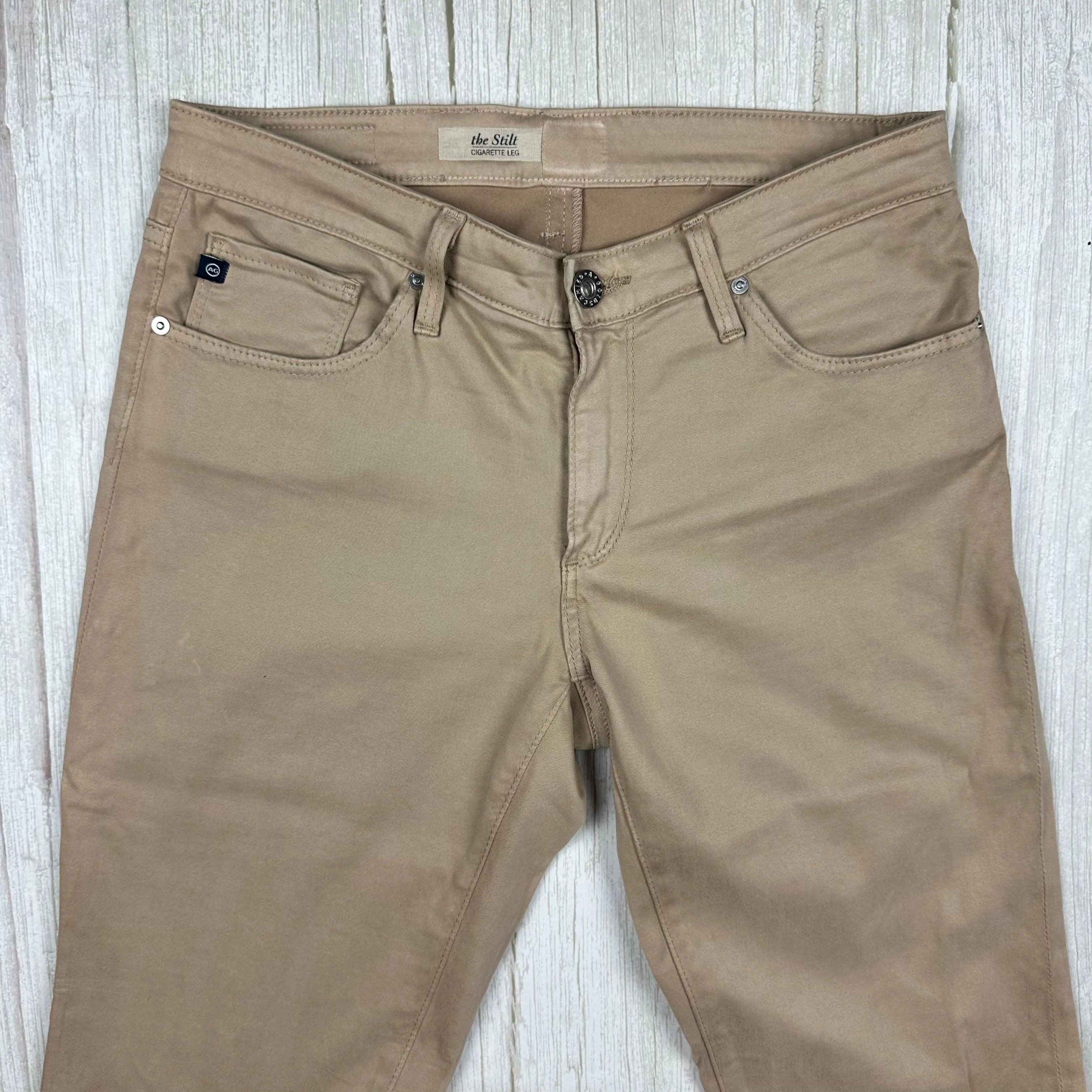 Adriano Goldschmied AG 'the Stilt'  Cigarette Slim Fit Beige Jeans- Size 29R