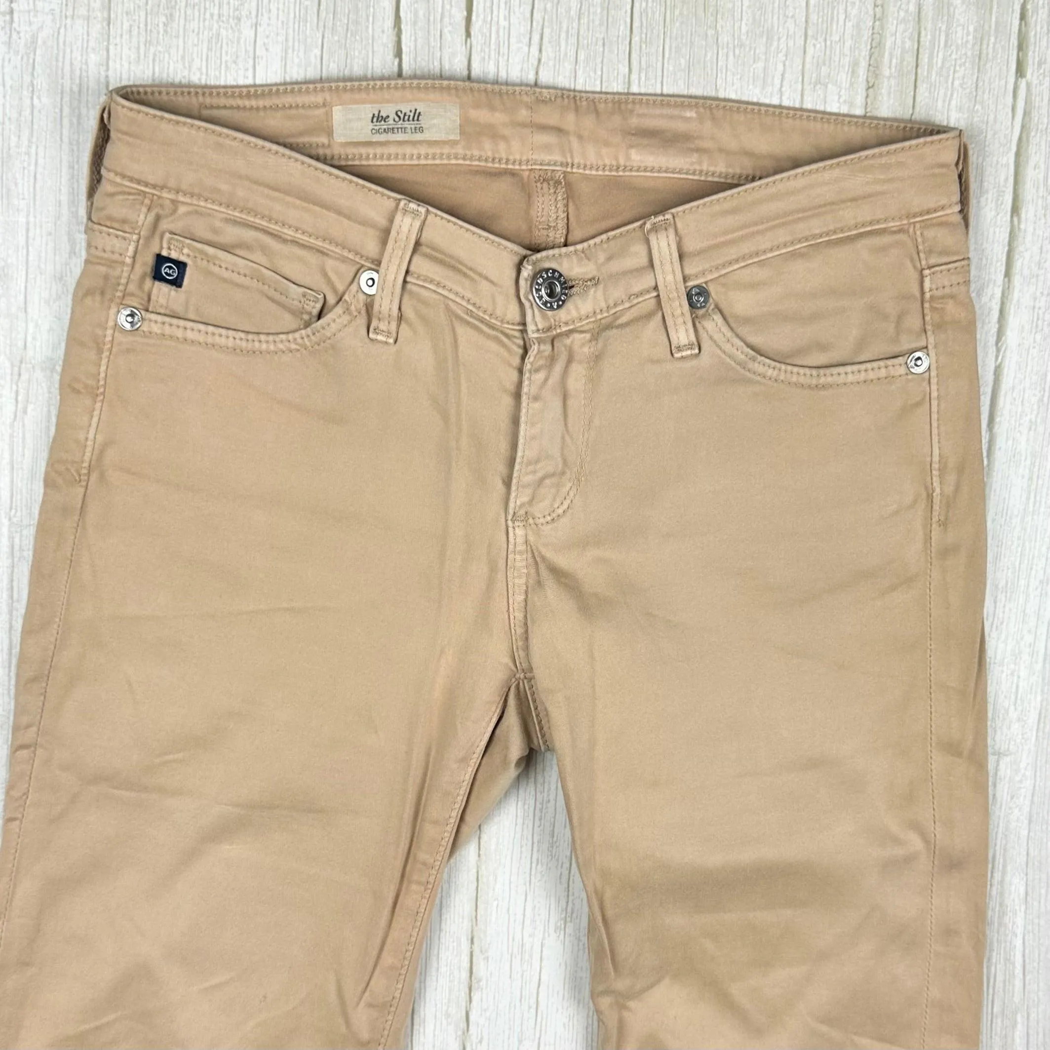 Adriano Goldschmied AG 'the Stilt' Slim Fit Beige Jeans- Size 25R