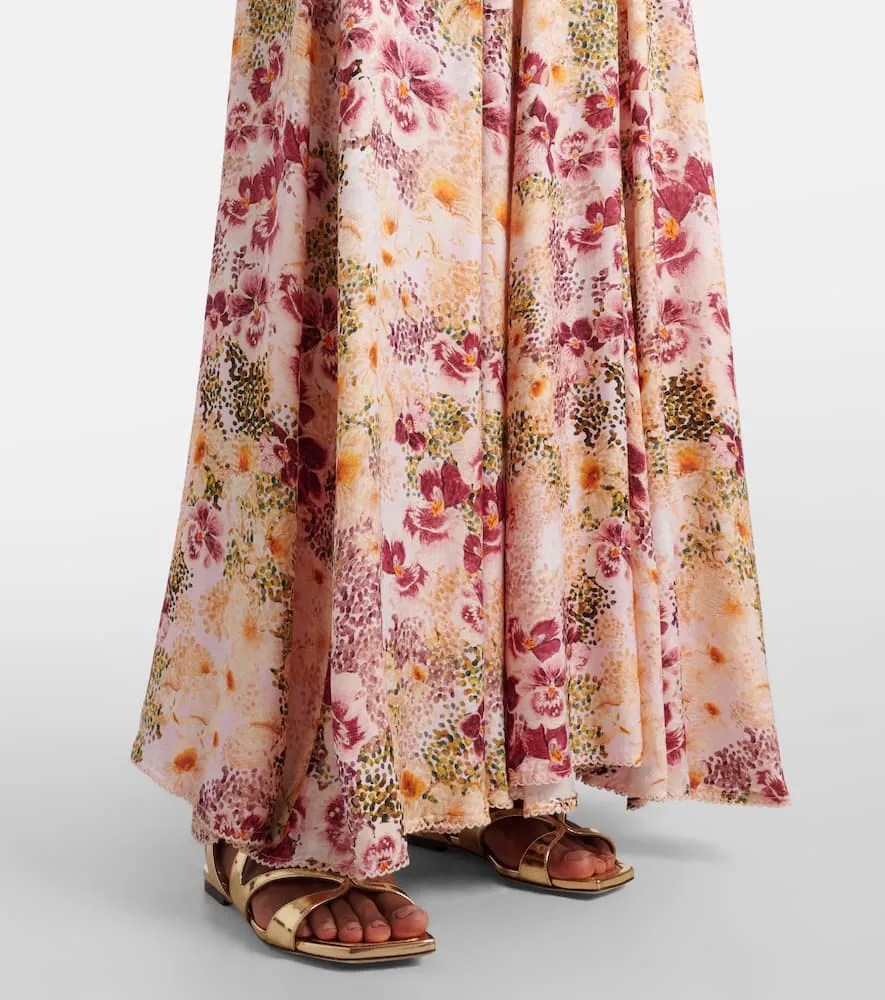 Agua by Agua Bendita Floral off-shoulder maxi dress
