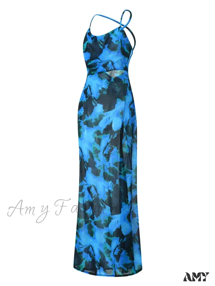 Amy Fashion - Women Summer Sling  Sexy Slim Sleeveless Backless Spaghetti Strap for Cocktail Party Beach Vestidos