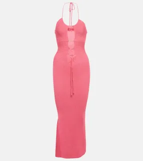 Bananhot Havana cutout ribbed-knit beach dress