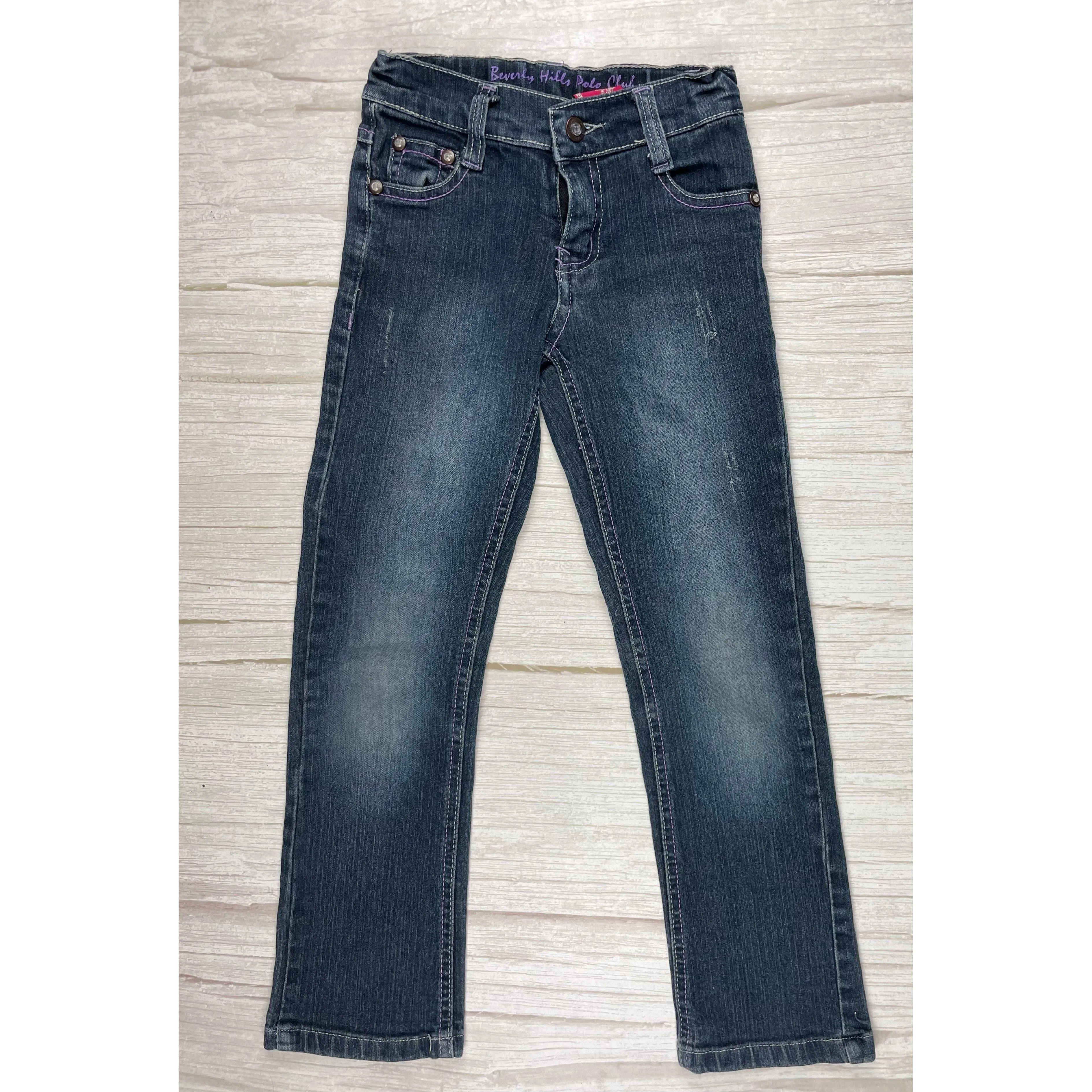 Beverly Hills Polo Club Girls Distressed Slim Fit Jeans - Size 8