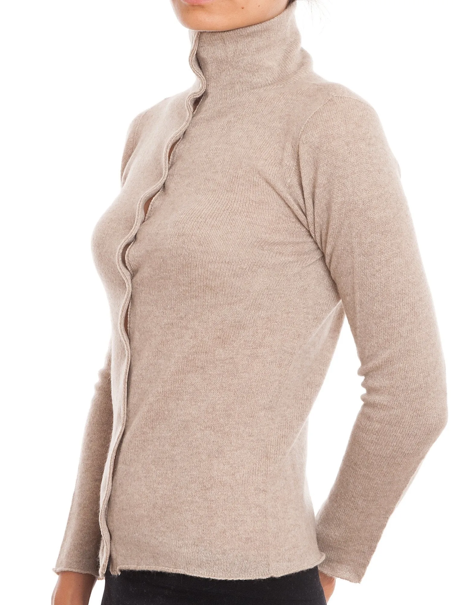 Bomber con Bottoni 100% Cashmere