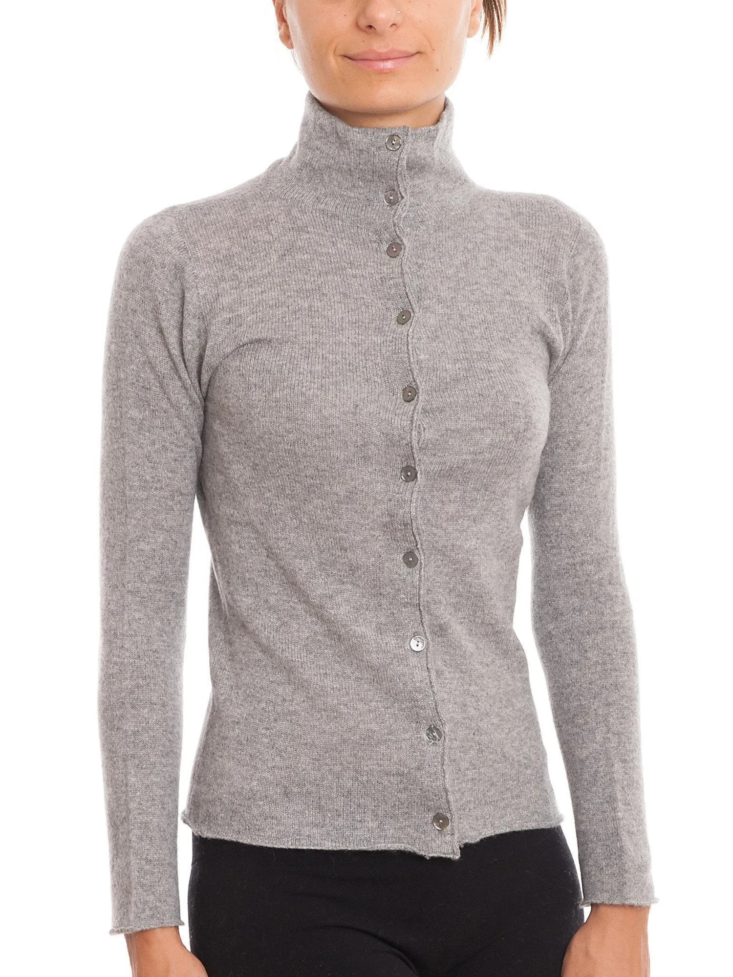 Bomber con Bottoni 100% Cashmere