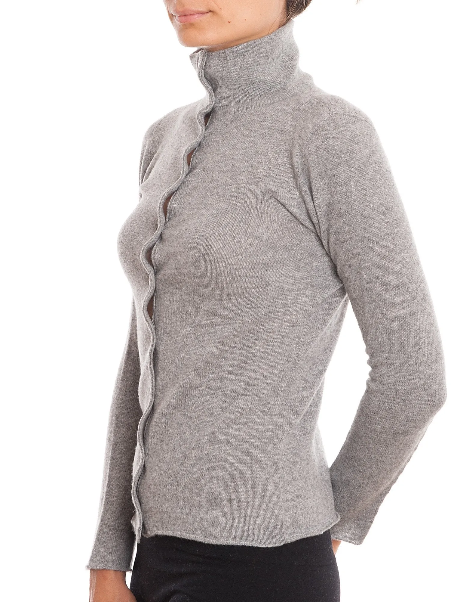 Bomber con Bottoni 100% Cashmere