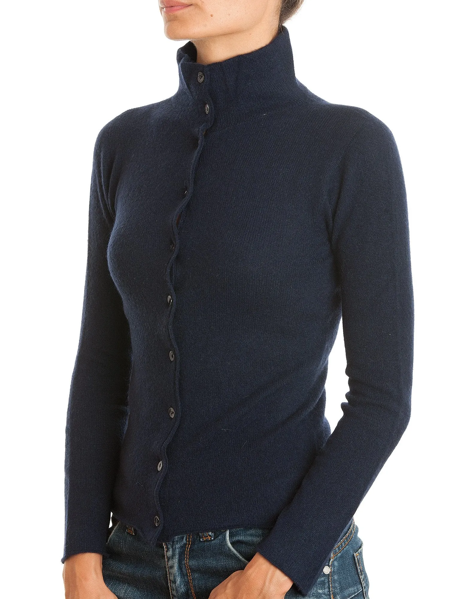 Bomber con Bottoni 100% Cashmere