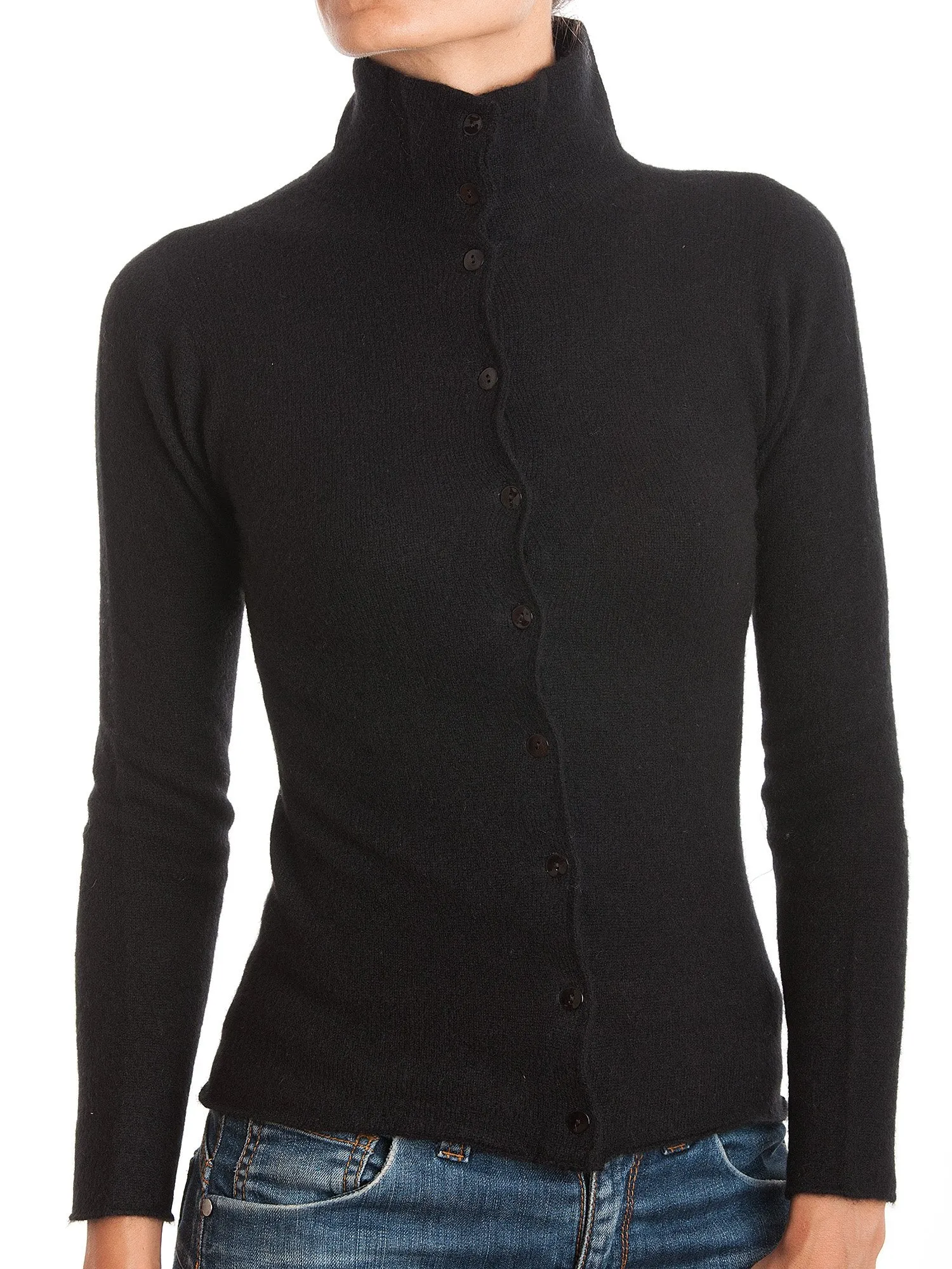Bomber con Bottoni 100% Cashmere