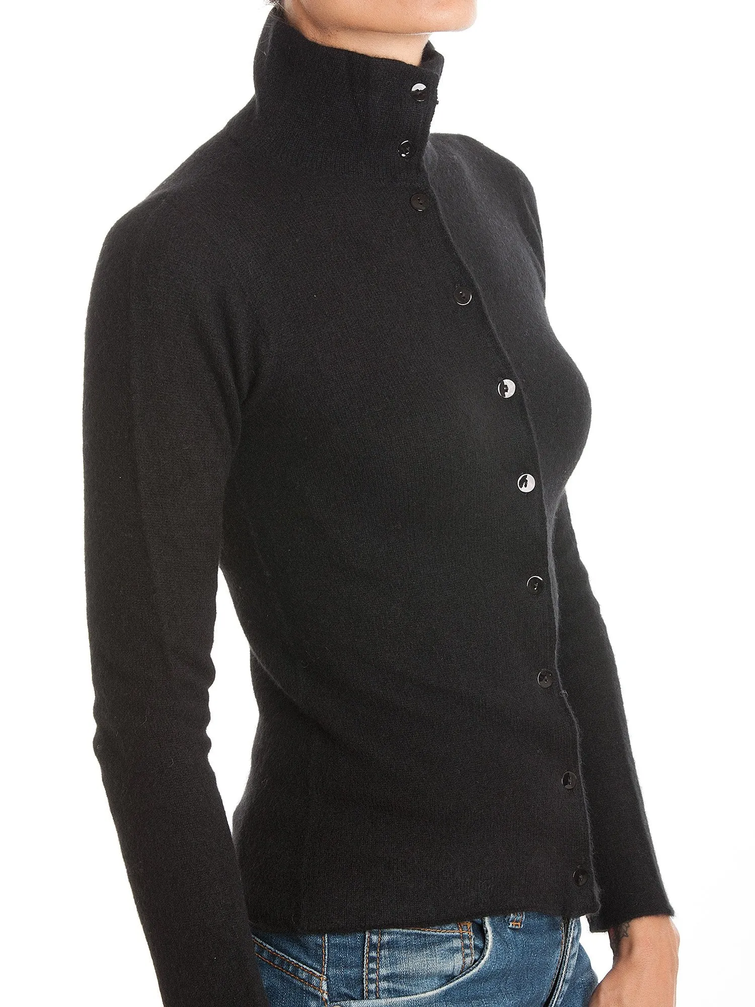Bomber con Bottoni 100% Cashmere