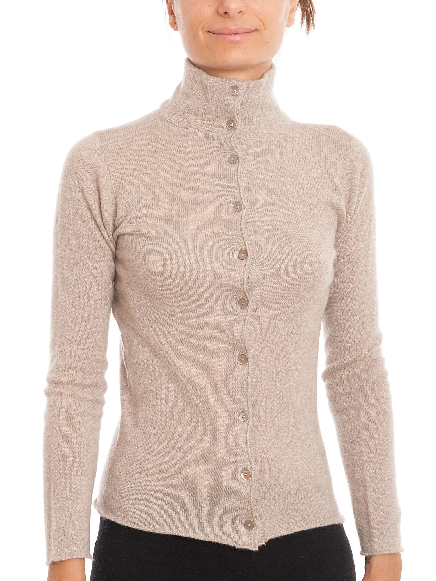 Bomber con Bottoni 100% Cashmere
