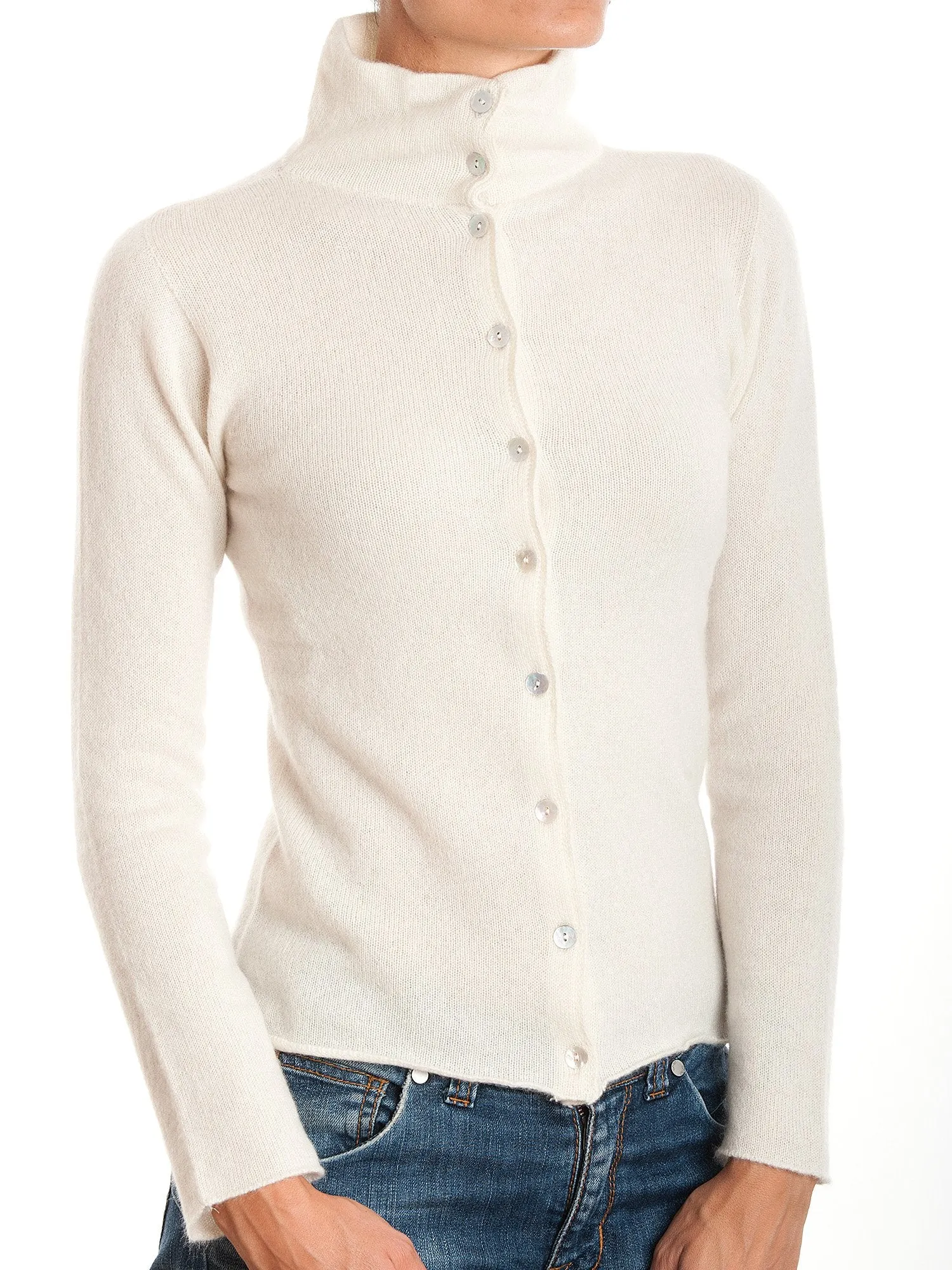 Bomber con Bottoni 100% Cashmere