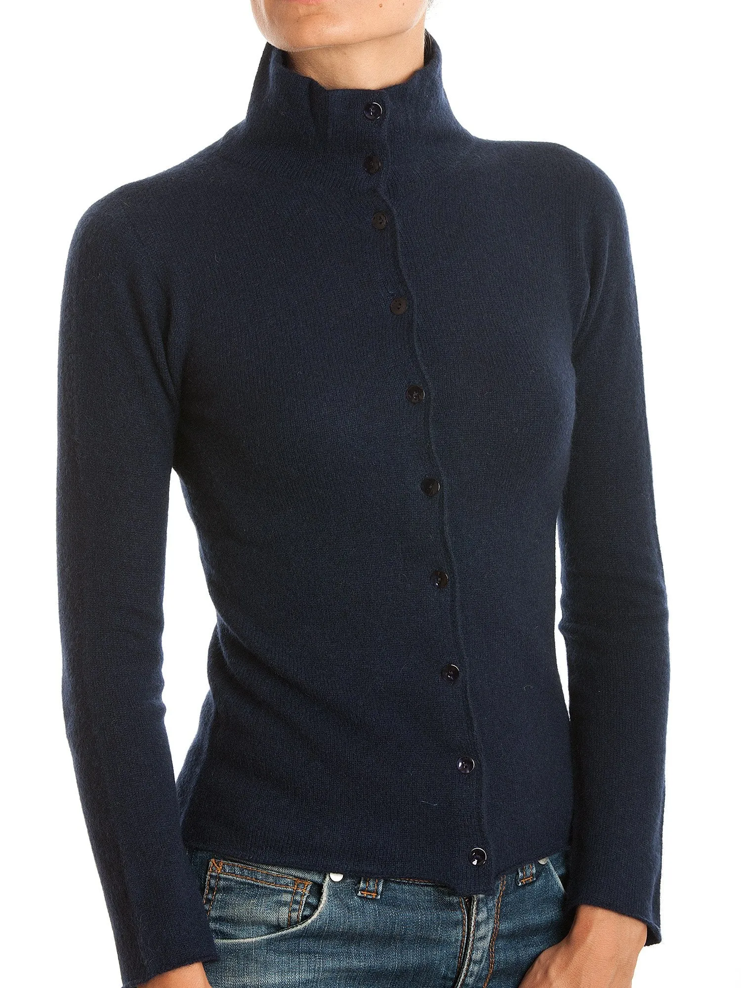 Bomber con Bottoni 100% Cashmere