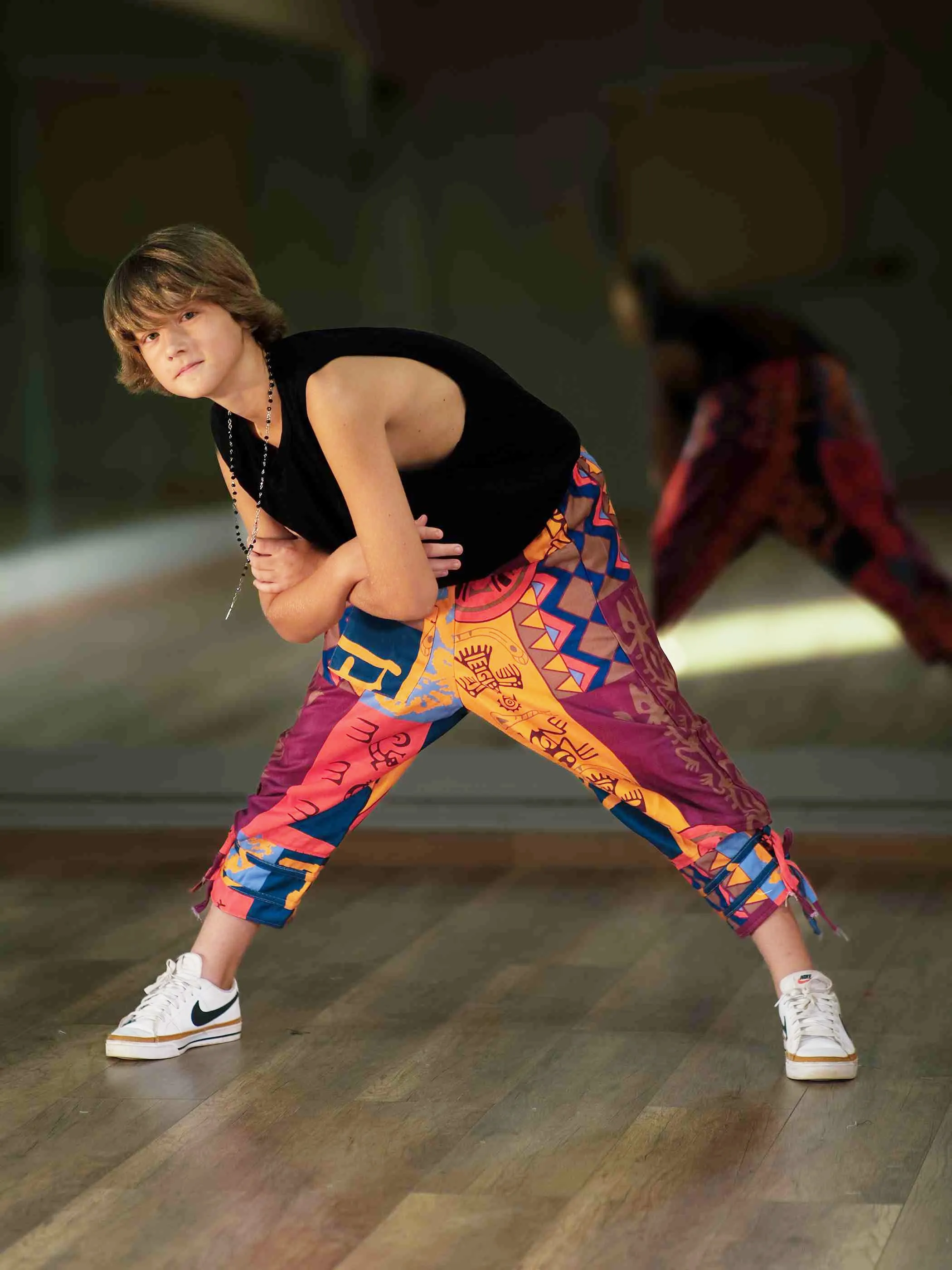 Boy's Kids Flowy Graphic Printed Hippy Harem Pants For Dance