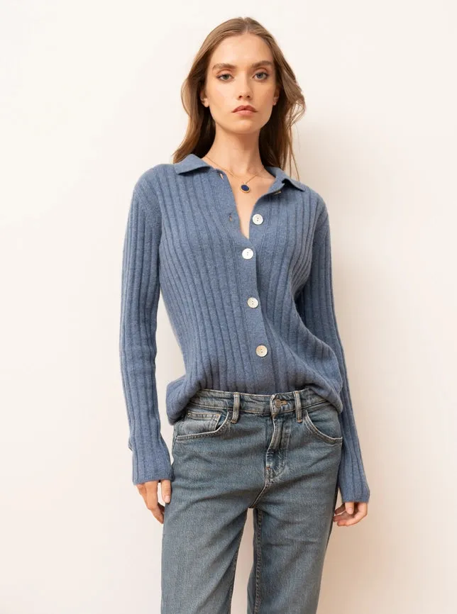 Charlotte Cardigan Dusty blue