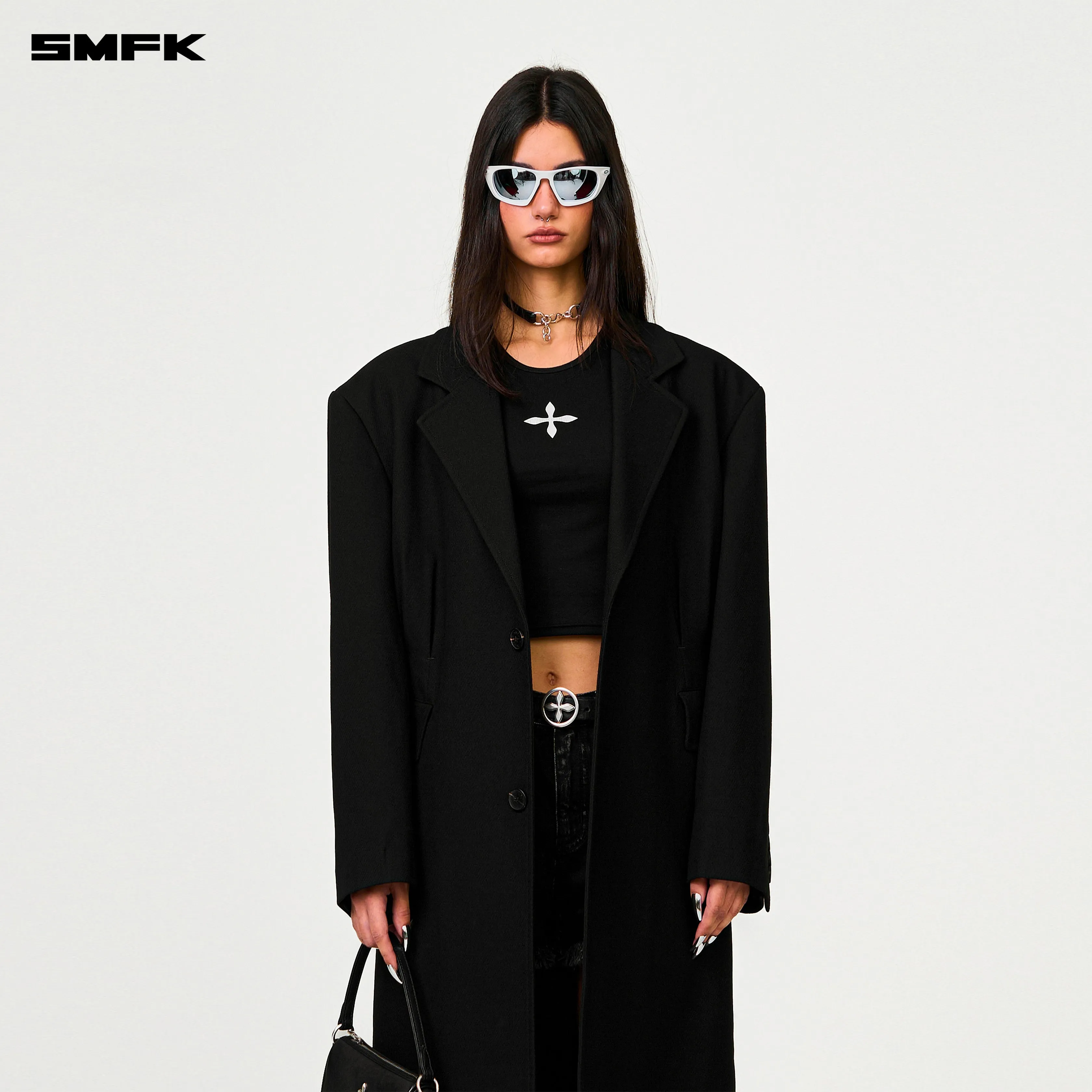 Compass Designer Midnight Trench Coat