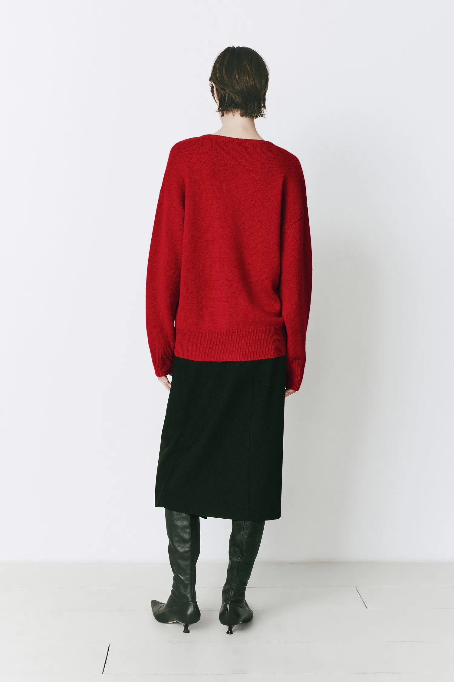 Coquelicot V Neck Sweater