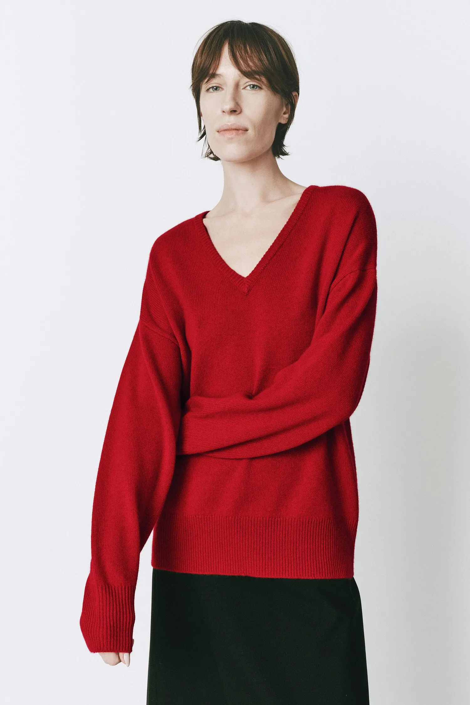 Coquelicot V Neck Sweater