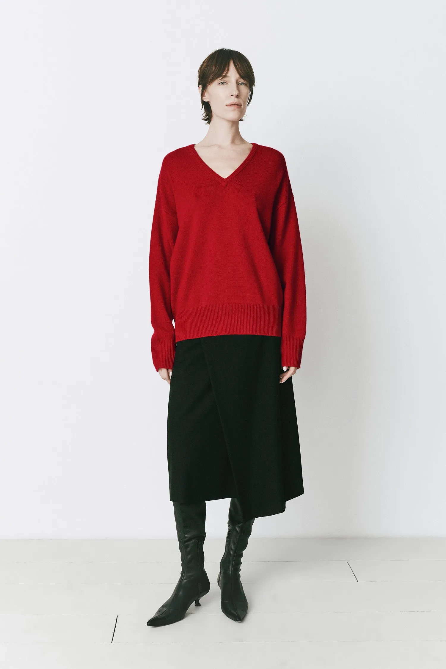 Coquelicot V Neck Sweater
