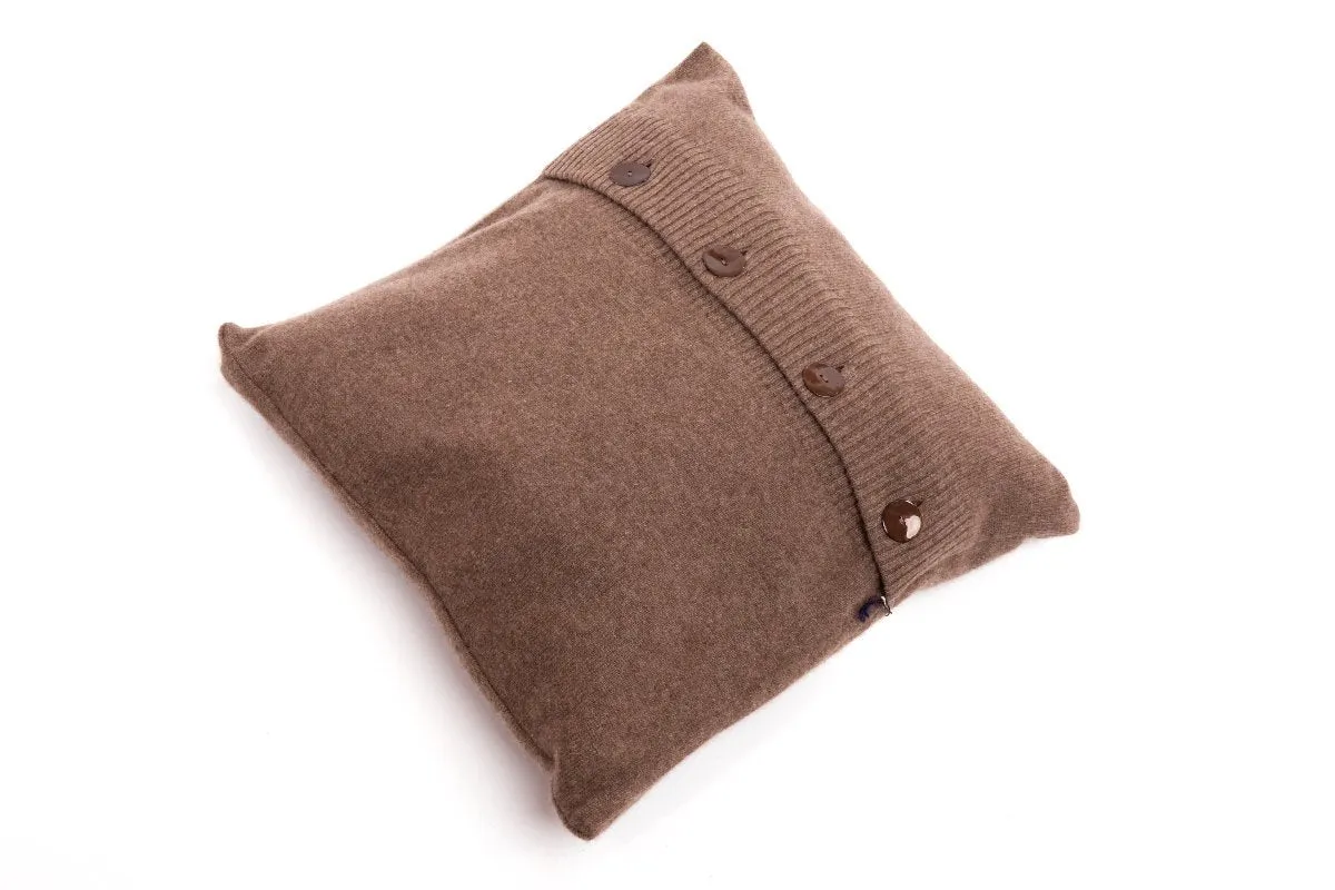 Cuscino con Bottoni 100% Cashmere