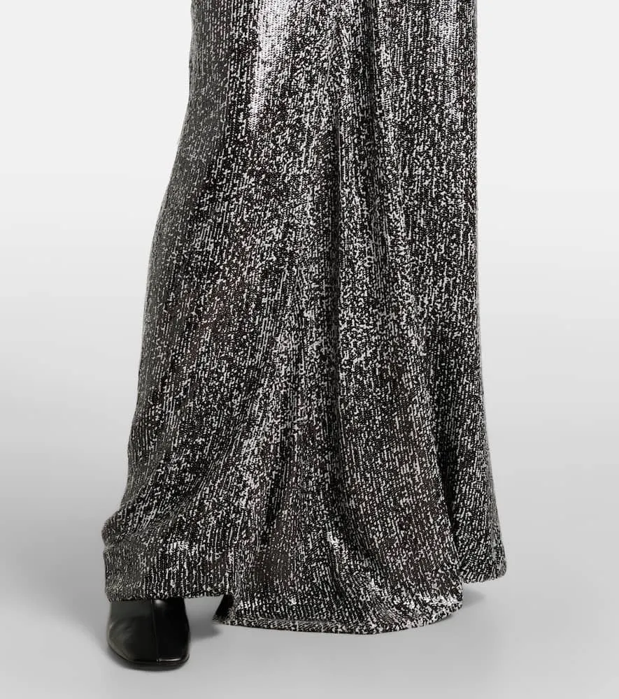 Dries Van Noten Sequined ruched gown