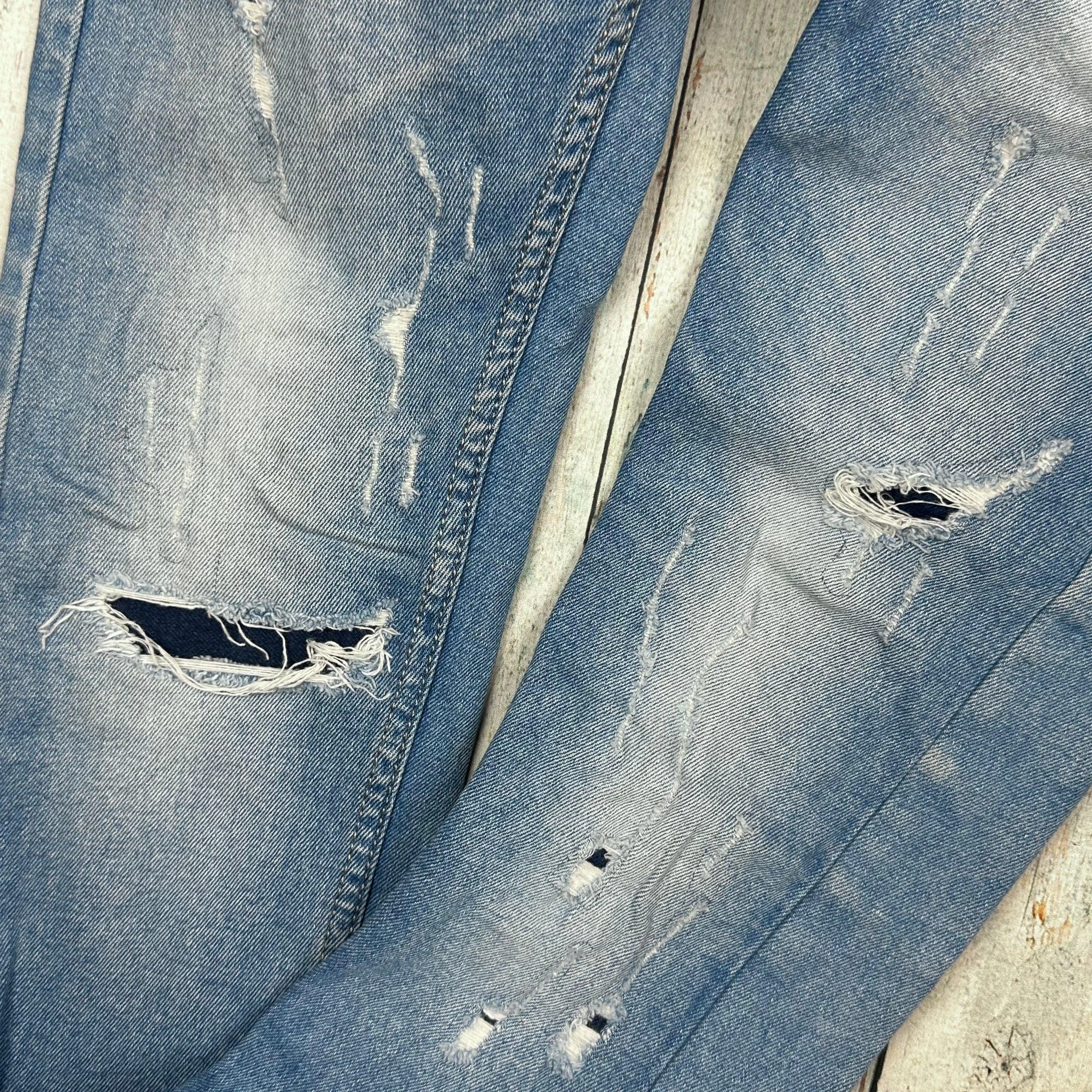 GAS Italian Mens 'Vegas' Slim Fit Denim Jeans -Size 30 Crop