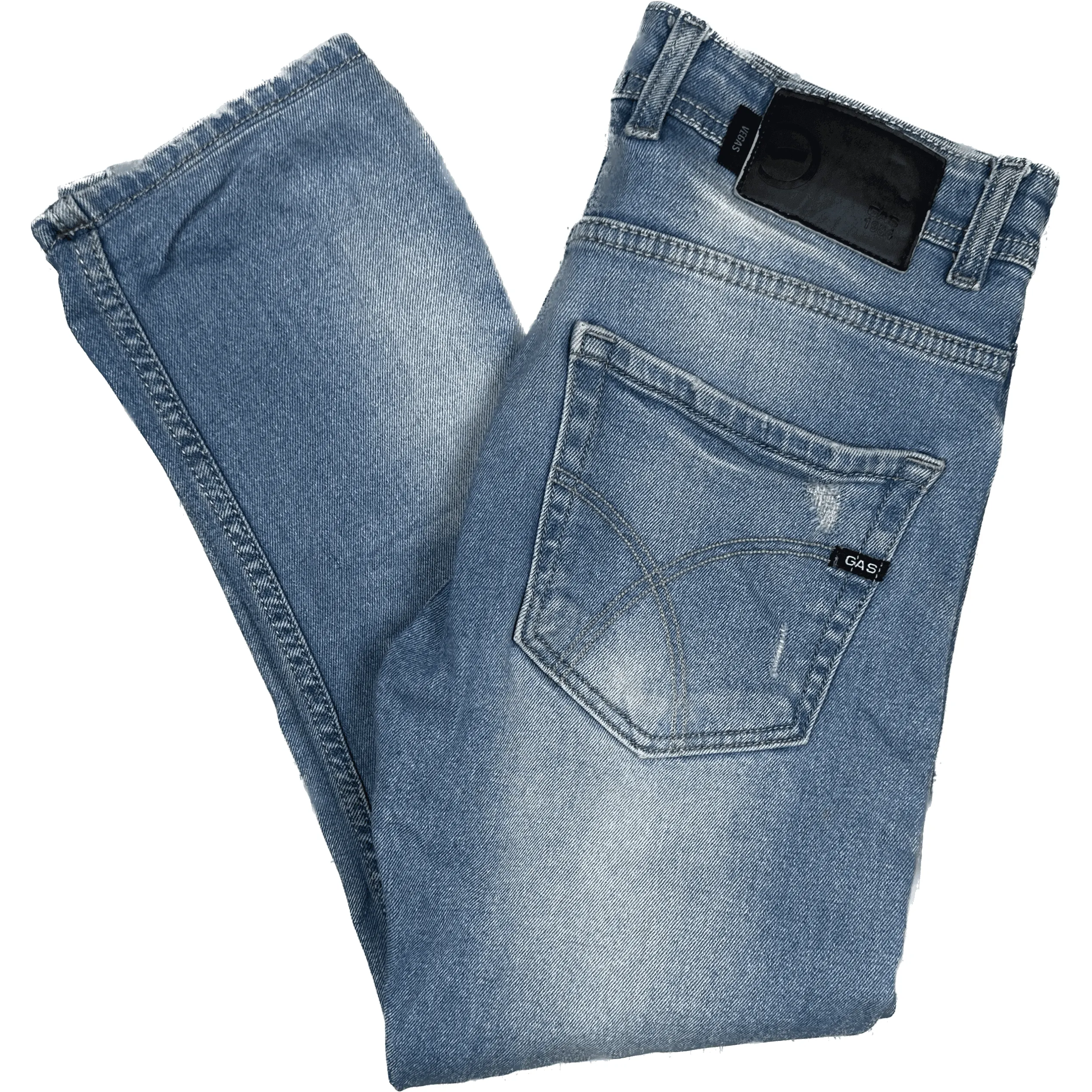 GAS Italian Mens 'Vegas' Slim Fit Denim Jeans -Size 30 Crop