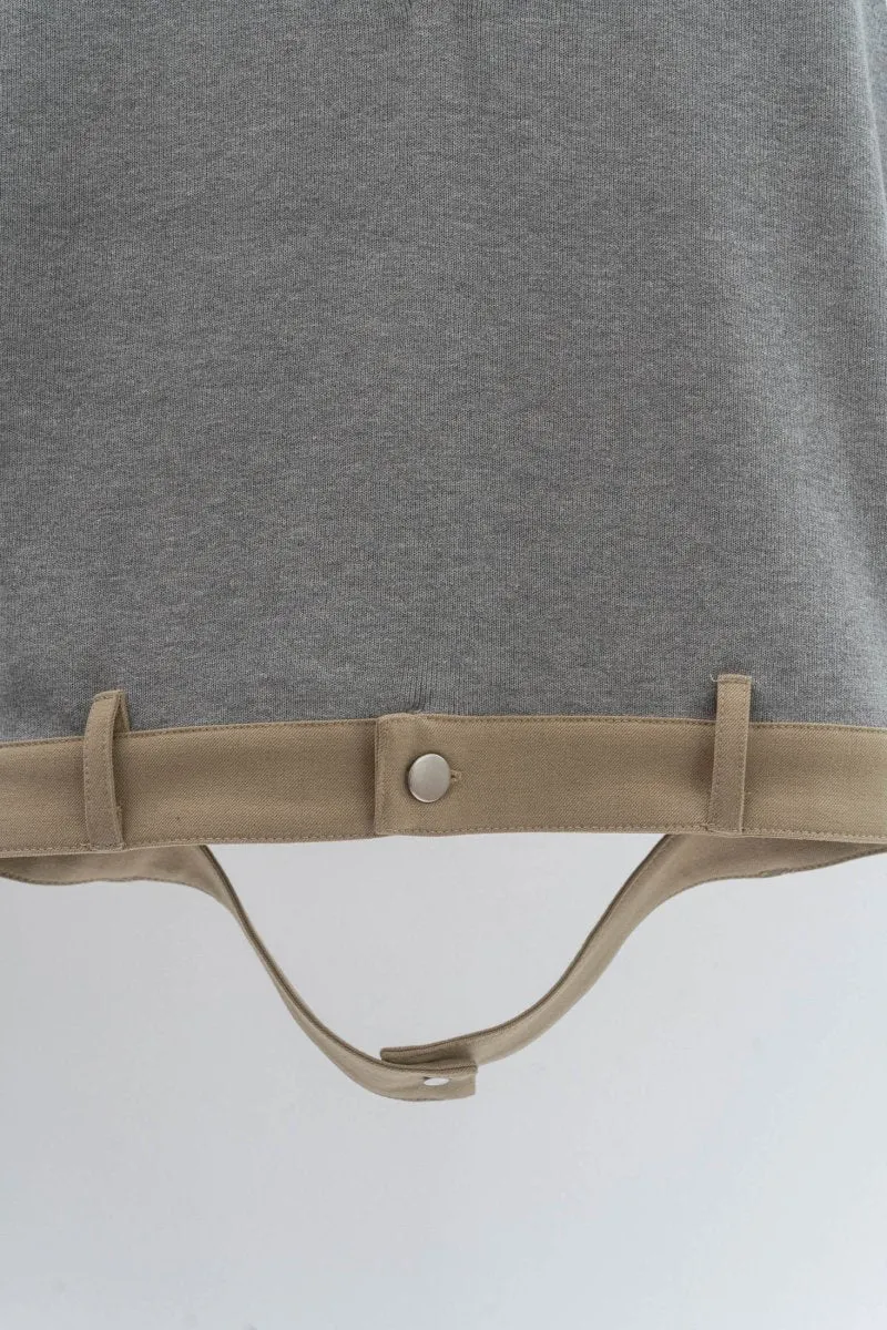 half zip knit tank tops/2color