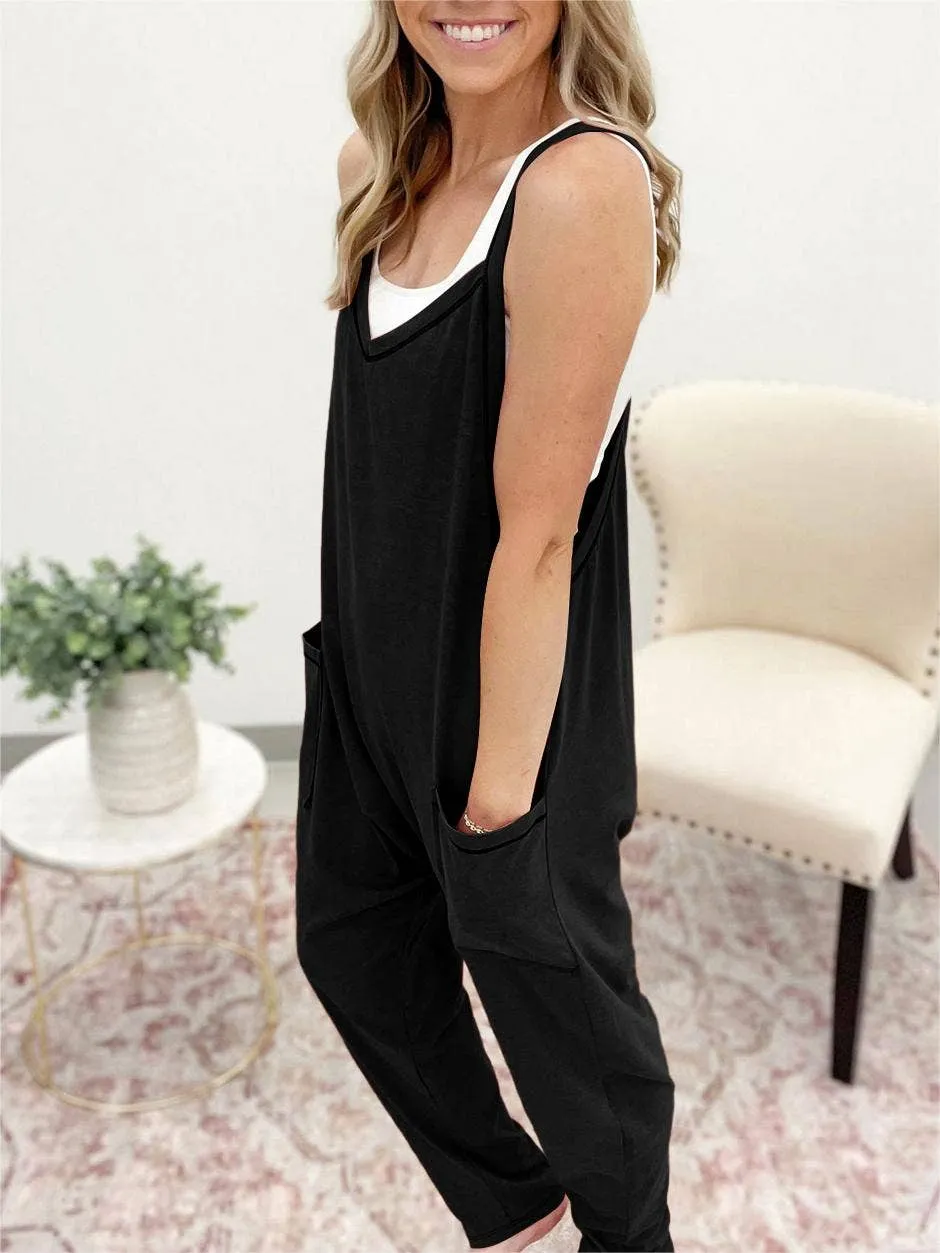 Harem Jumpsuit:  Black