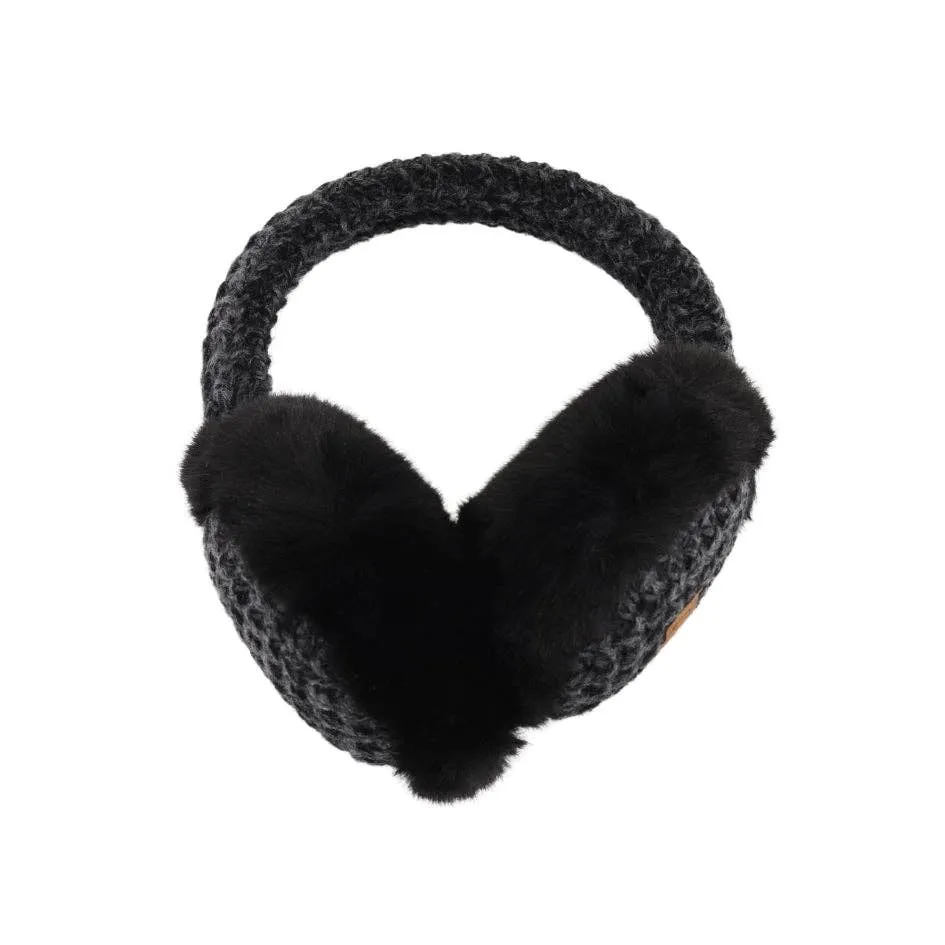 Heather Knitted Faux Fur C.C Earmuff EMS4495