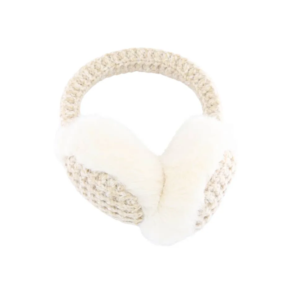 Heather Knitted Faux Fur C.C Earmuff EMS4495