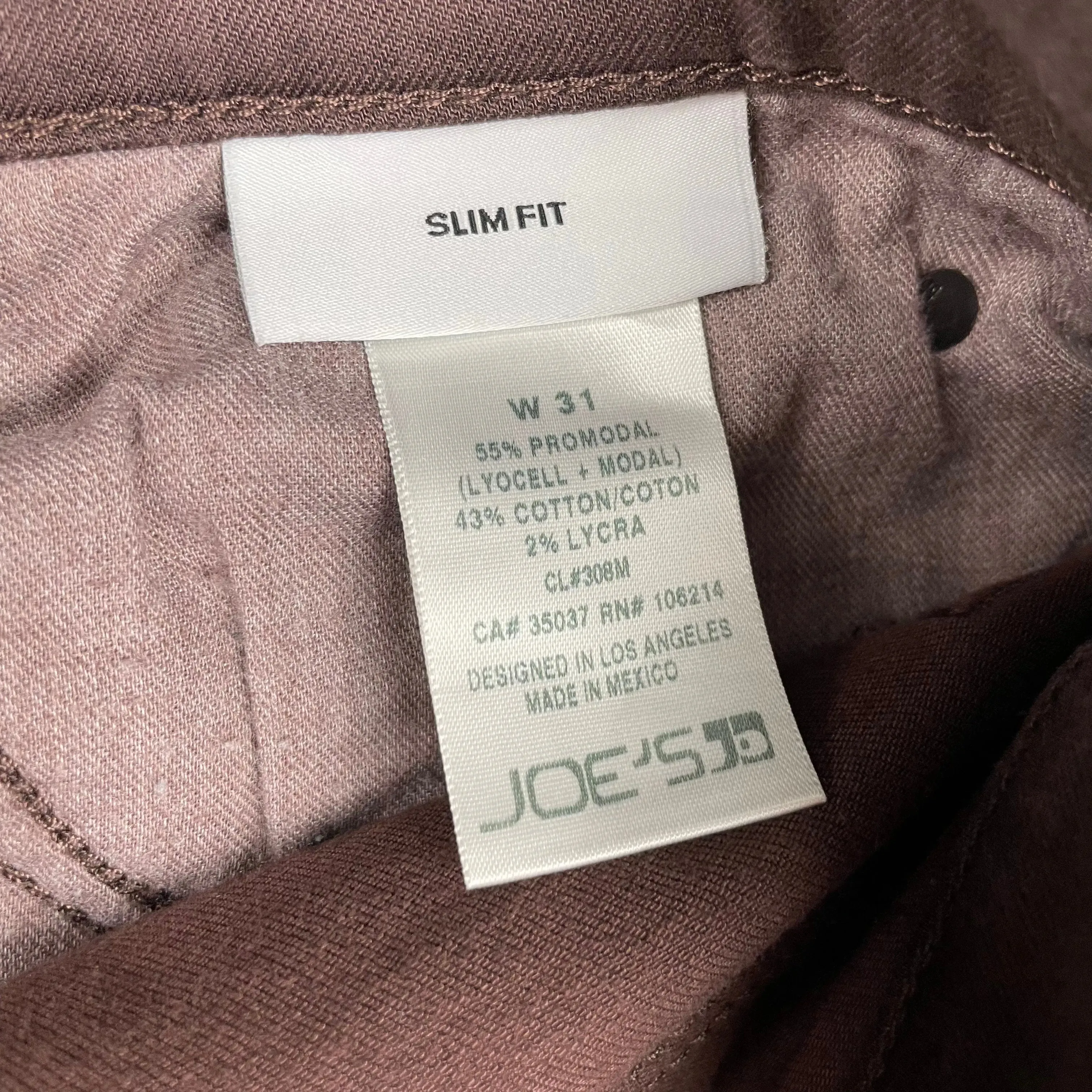 Joe's Jeans Mens 'Mustang' Slim Fit Chocolate Jeans -Size 31