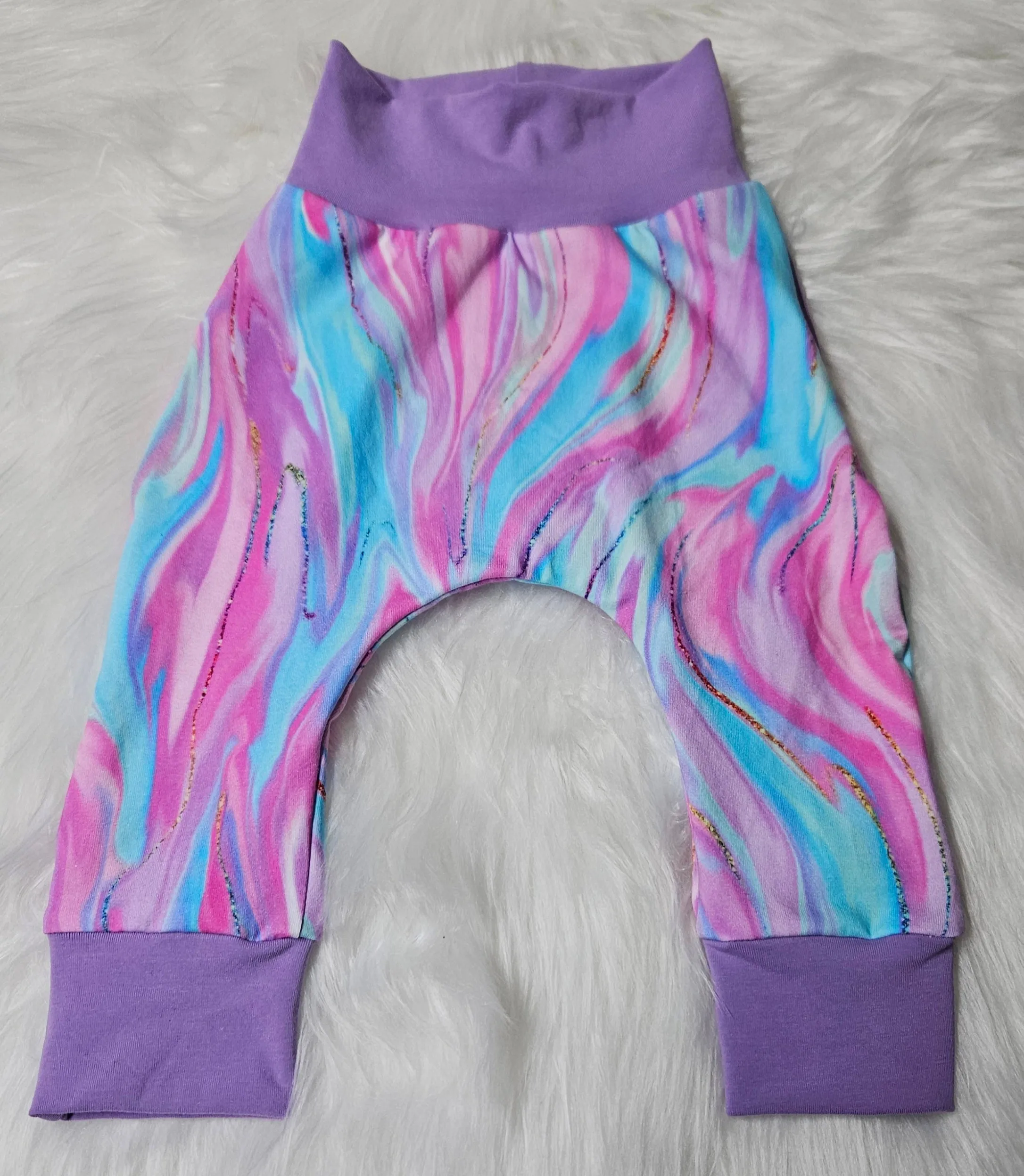 Marble harem pants