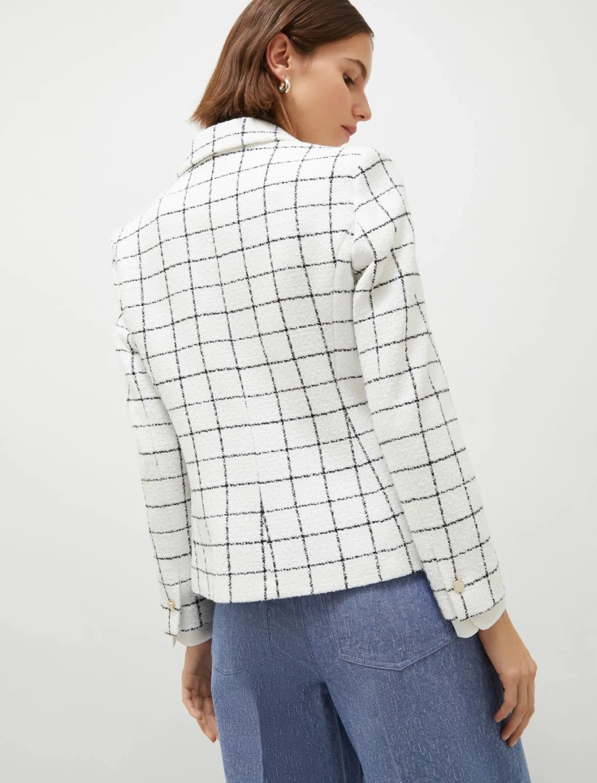 MARELLA White Check Blazer