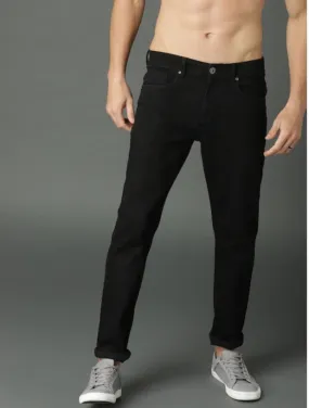 Men Black Slim Fit Mid-Rise Clean Look Stretchable Jeans