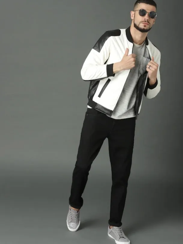 Men Black Slim Fit Mid-Rise Clean Look Stretchable Jeans