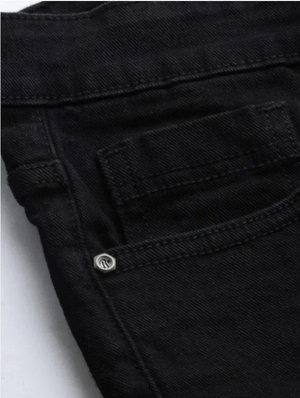 Men Black Slim Fit Mid-Rise Clean Look Stretchable Jeans
