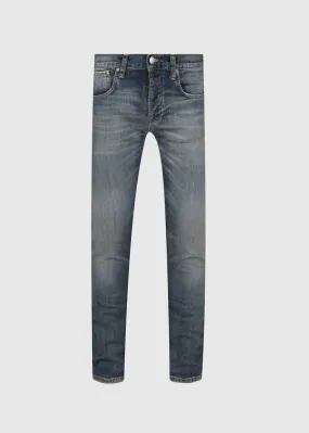 NUDIE: GRIM TIM DRY SELVAGE DENIM JEANS [INDIGO]