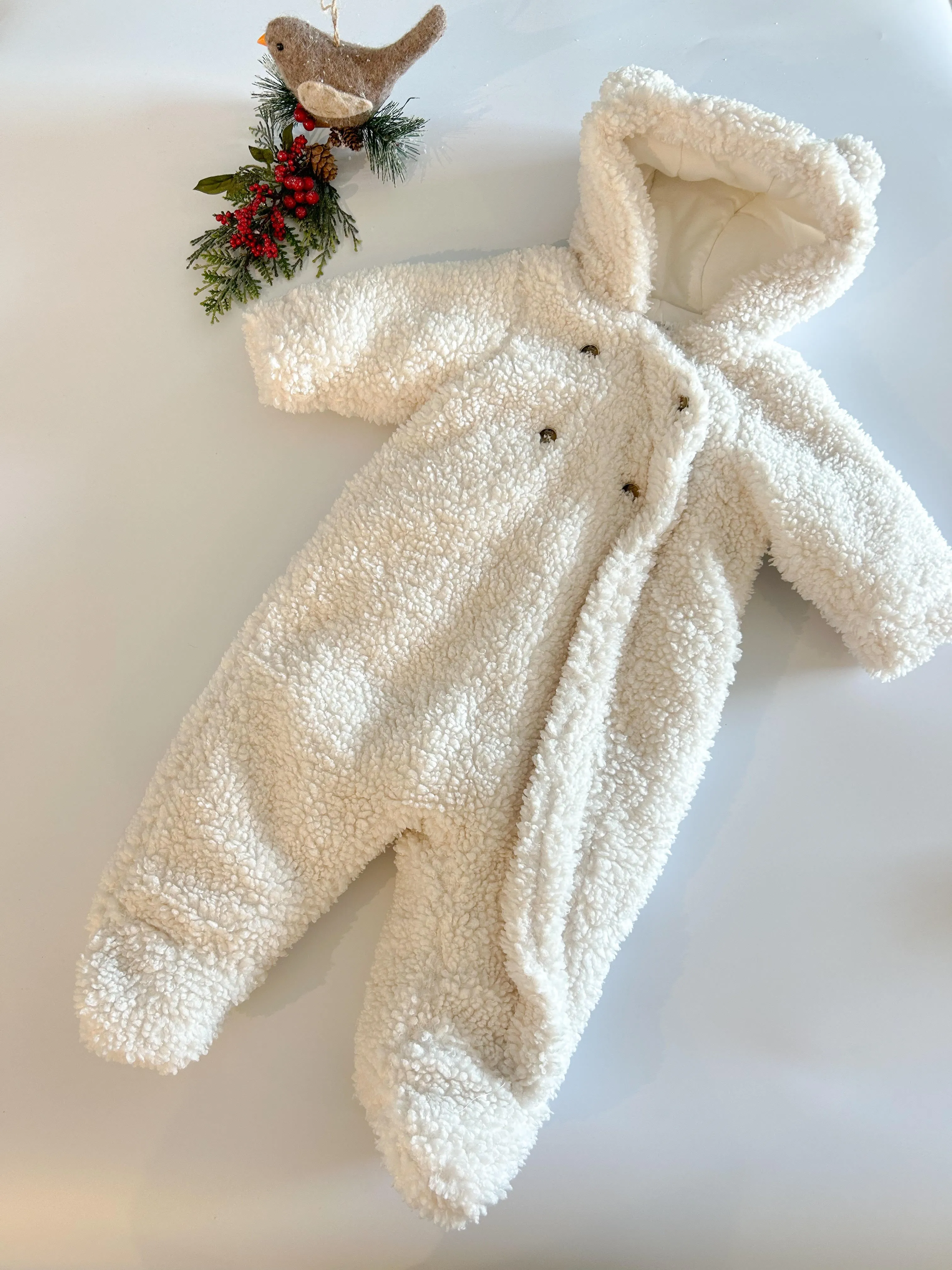Onesie - Mother-of-pearl faux fur