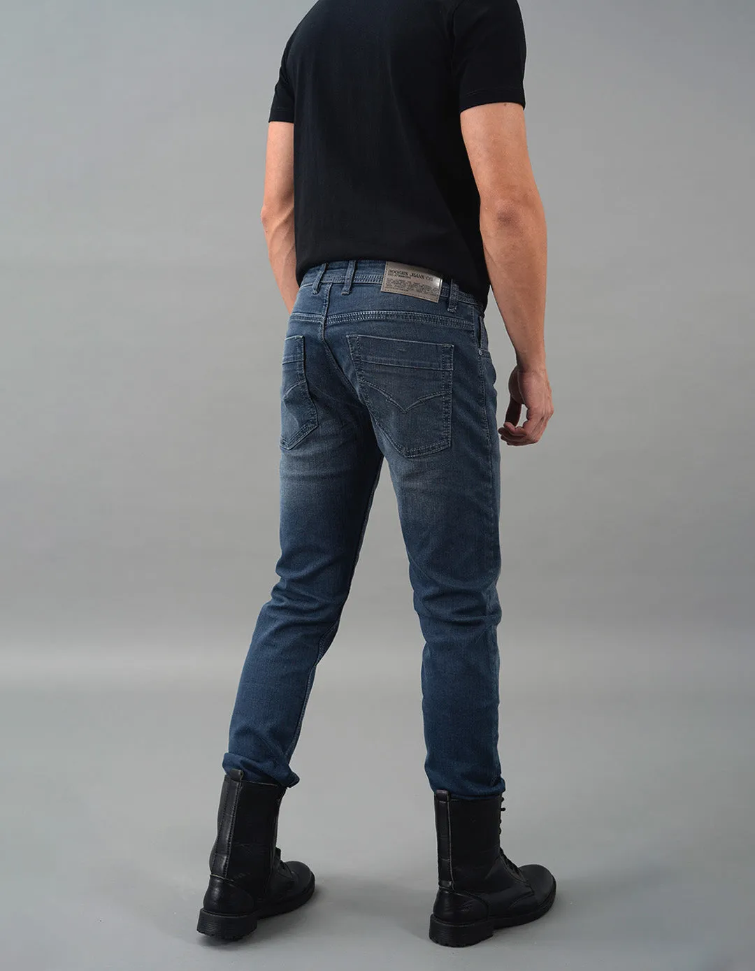 Petrol 5 Pocket Mid-Rise Slim Straight Fit Jeans