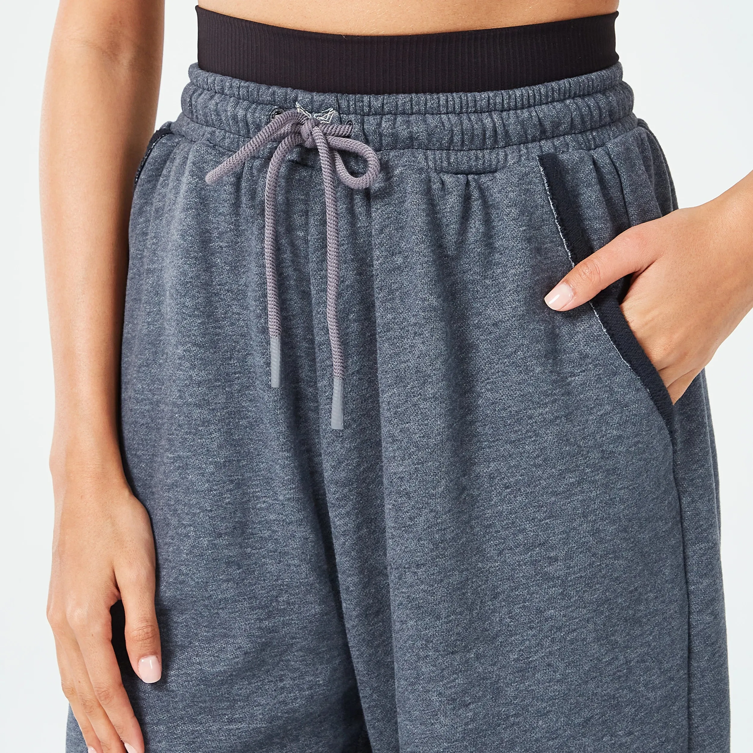 Retrograde Plush Joggers - Black Marl