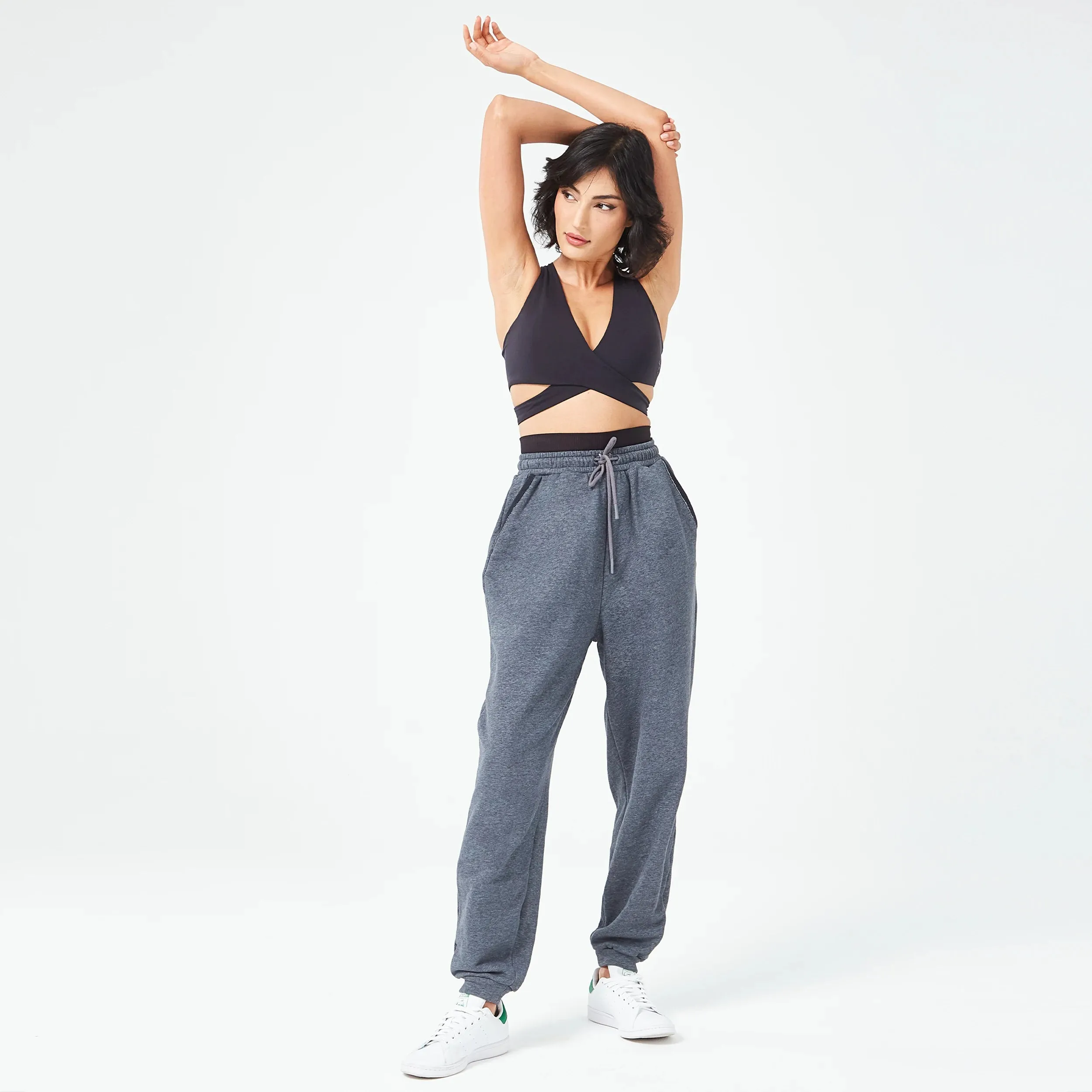 Retrograde Plush Joggers - Black Marl
