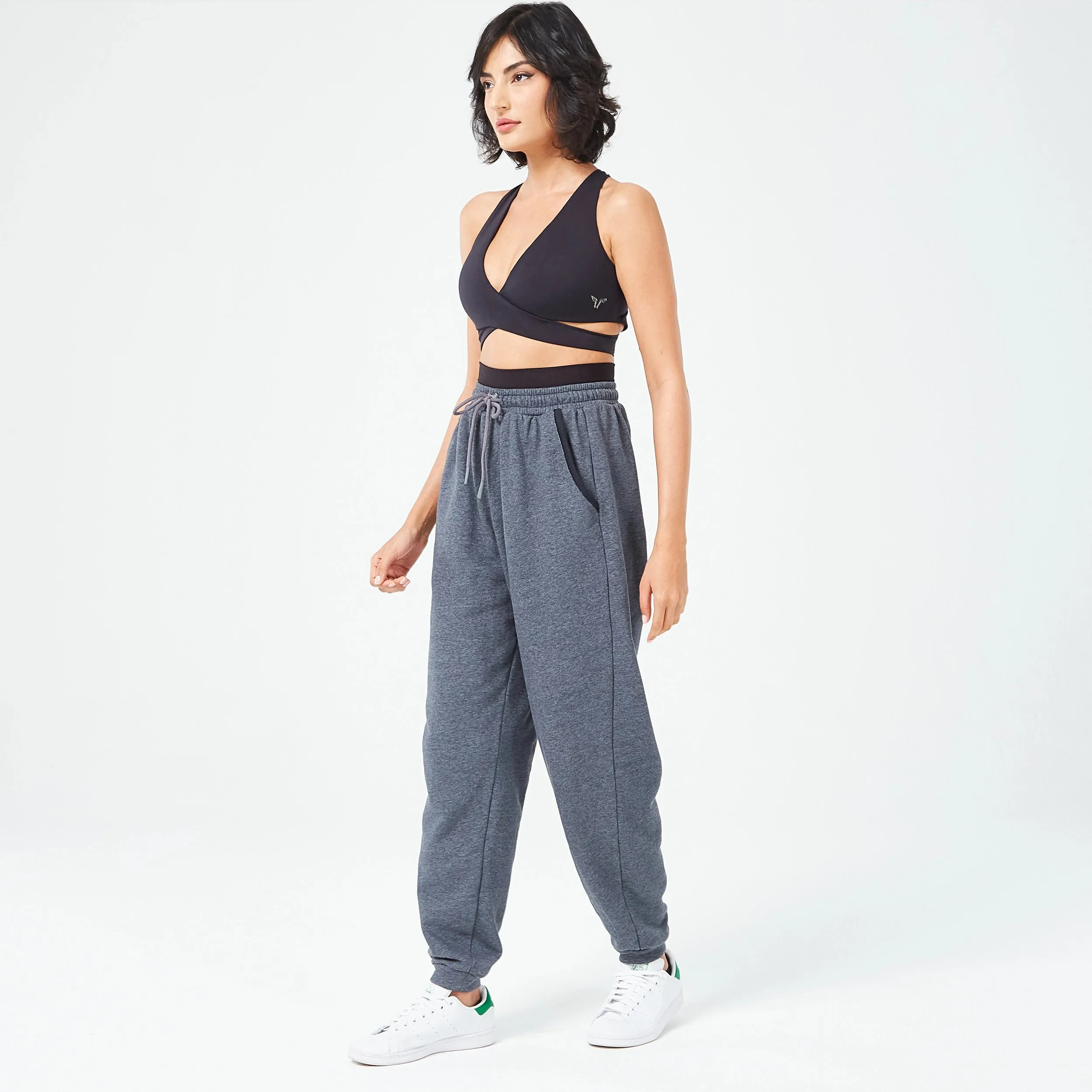 Retrograde Plush Joggers - Black Marl