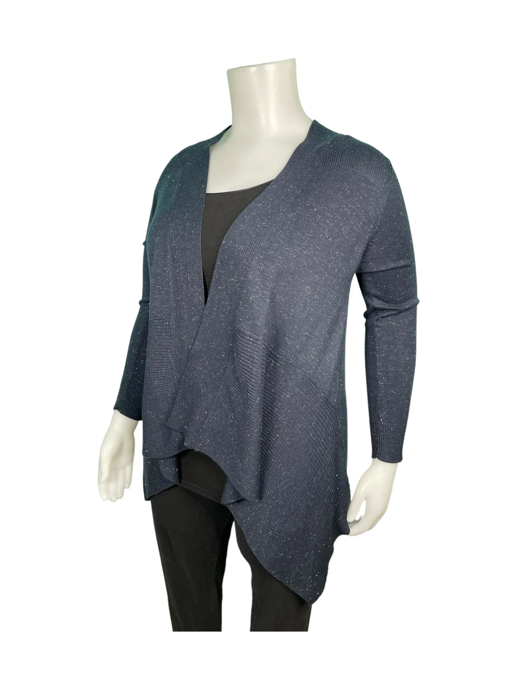 Sparkly Blue Fine Knit Cardigan